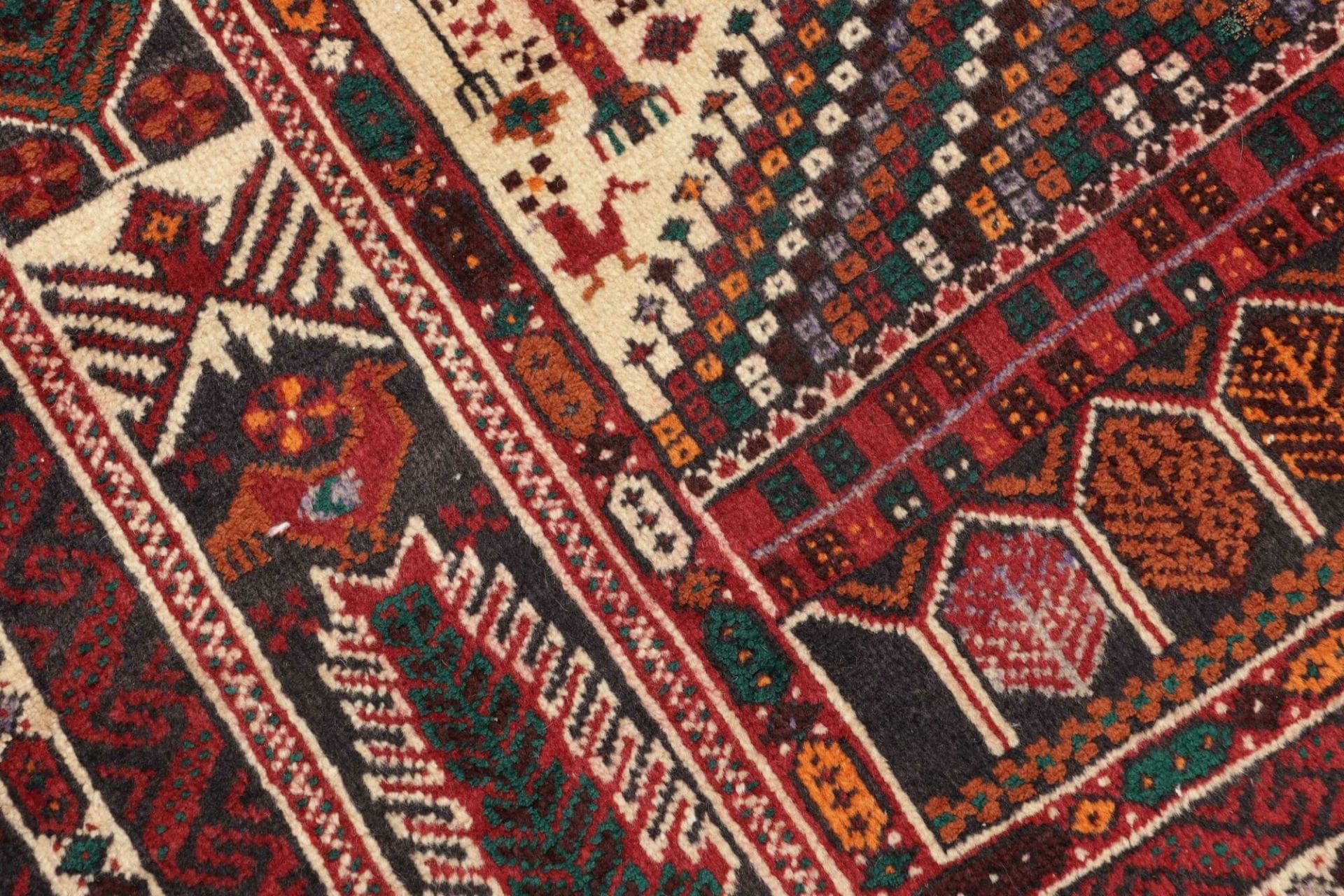 Perserteppich 111 × 205 cm aus Wolle, handgeknüpft