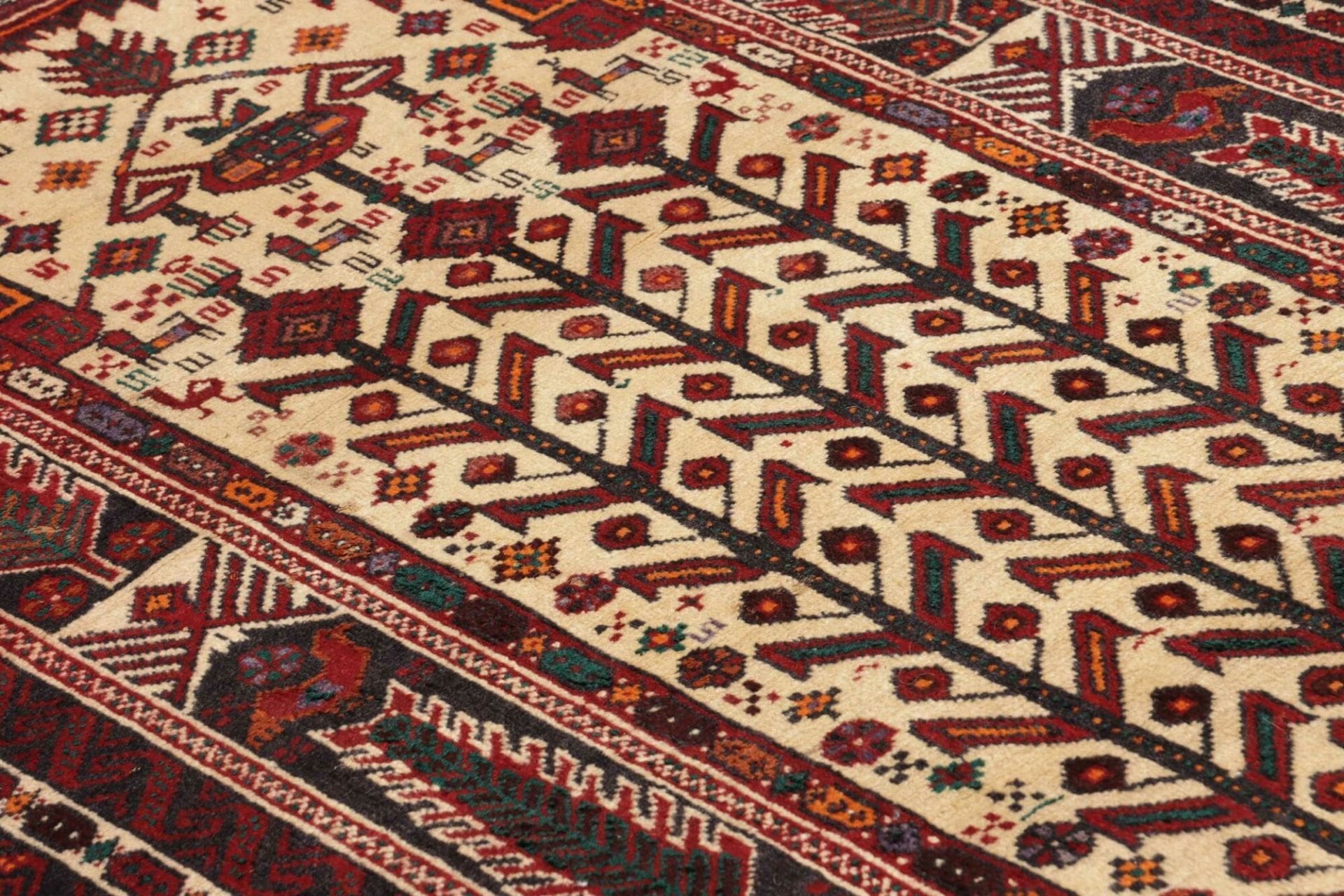 Perserteppich 111 × 205 cm aus Wolle, handgeknüpft