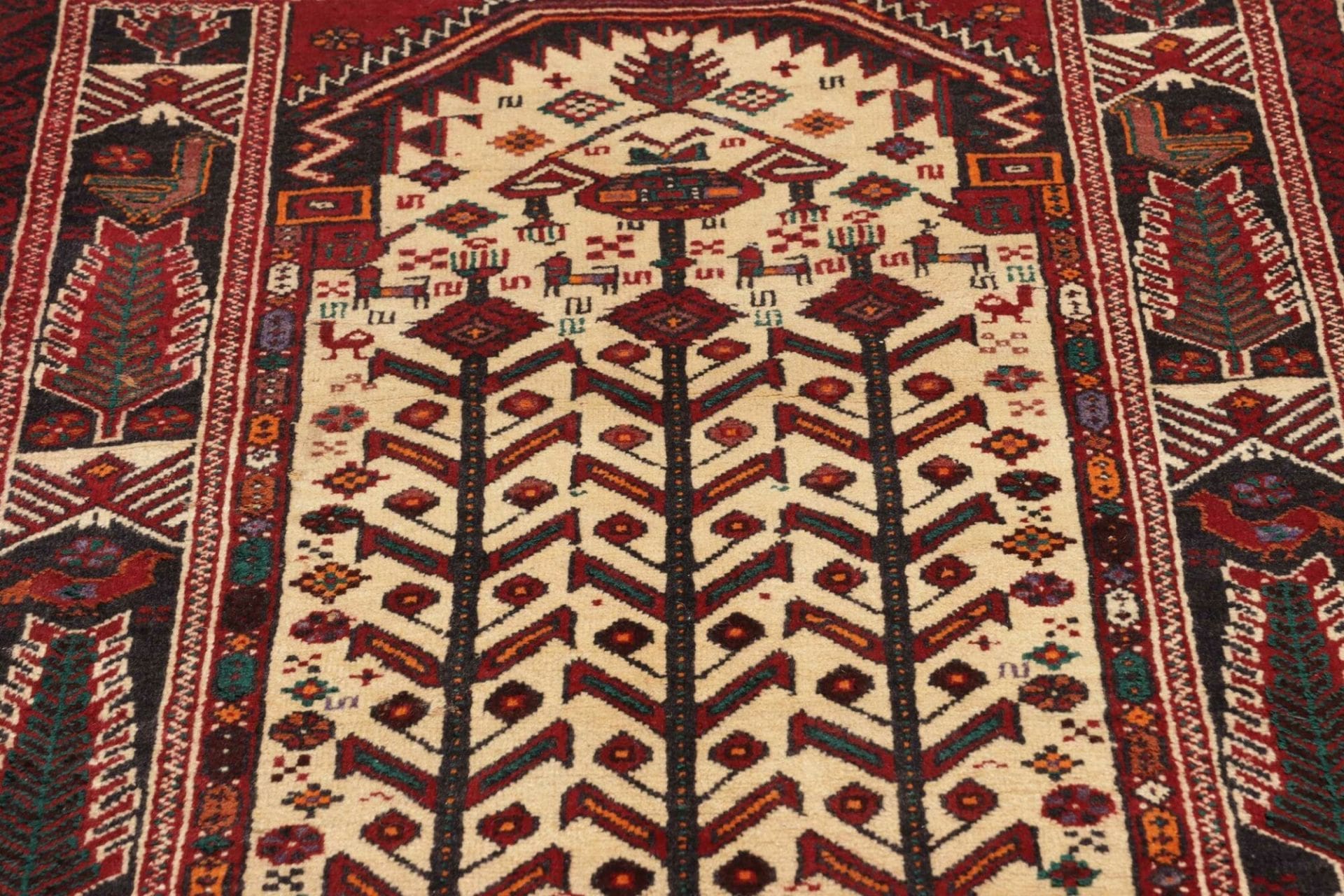 Perserteppich 111 × 205 cm aus Wolle, handgeknüpft