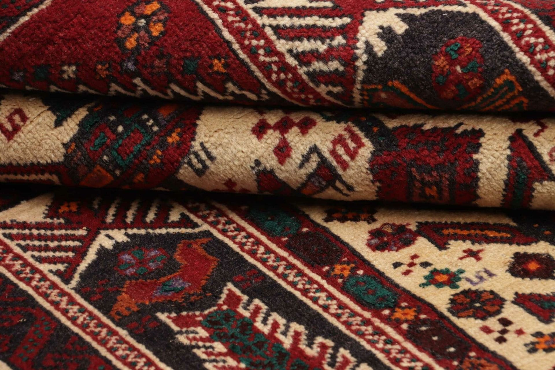 Perserteppich 111 × 205 cm aus Wolle, handgeknüpft