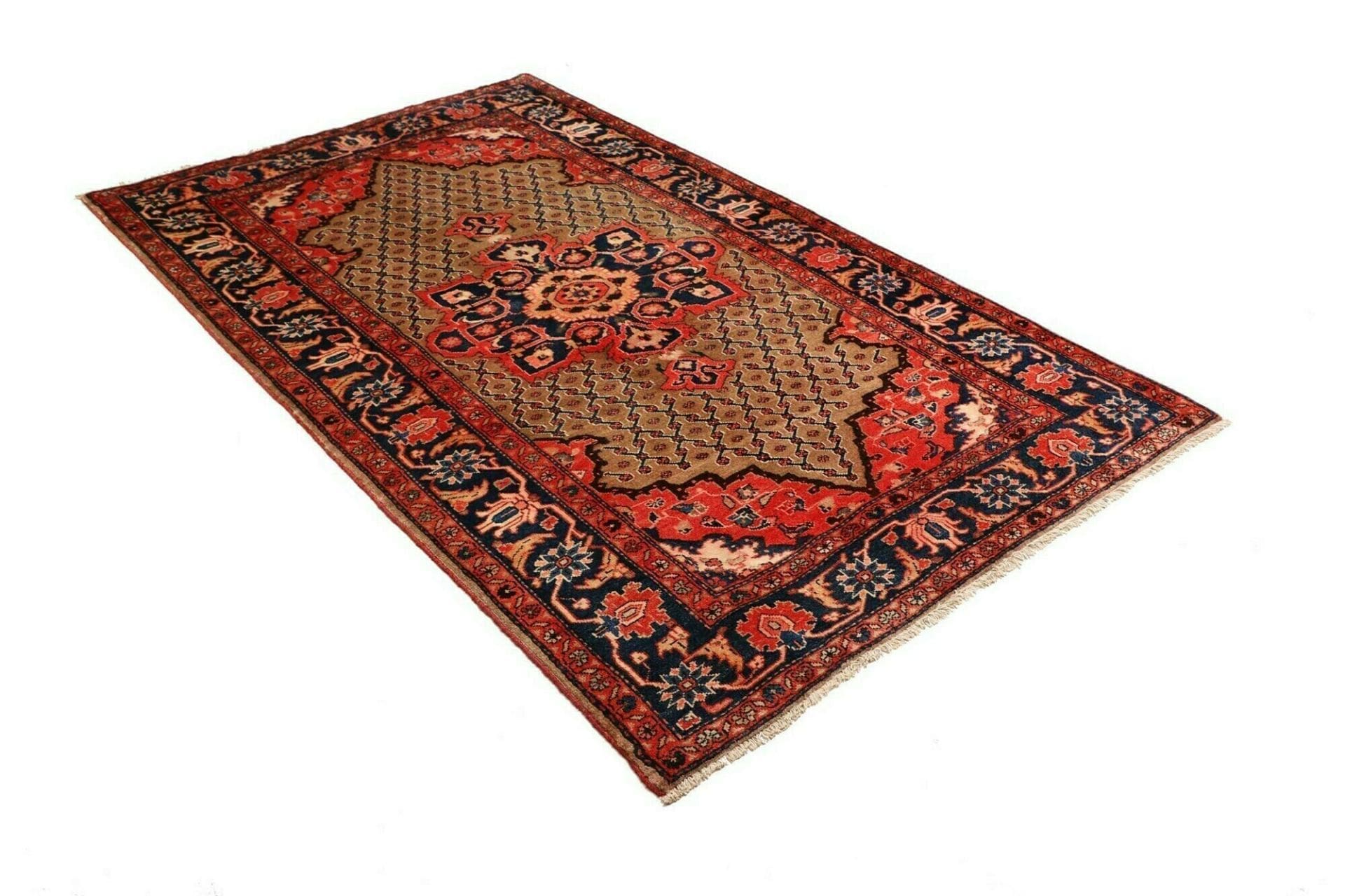 hamadan-teppich-135-x-228cm-herati-muster-schurwolle-handgeknupft-2 Hamadan Herati Perserteppich 135 × 228 cm aus Wolle, handgeknüpft