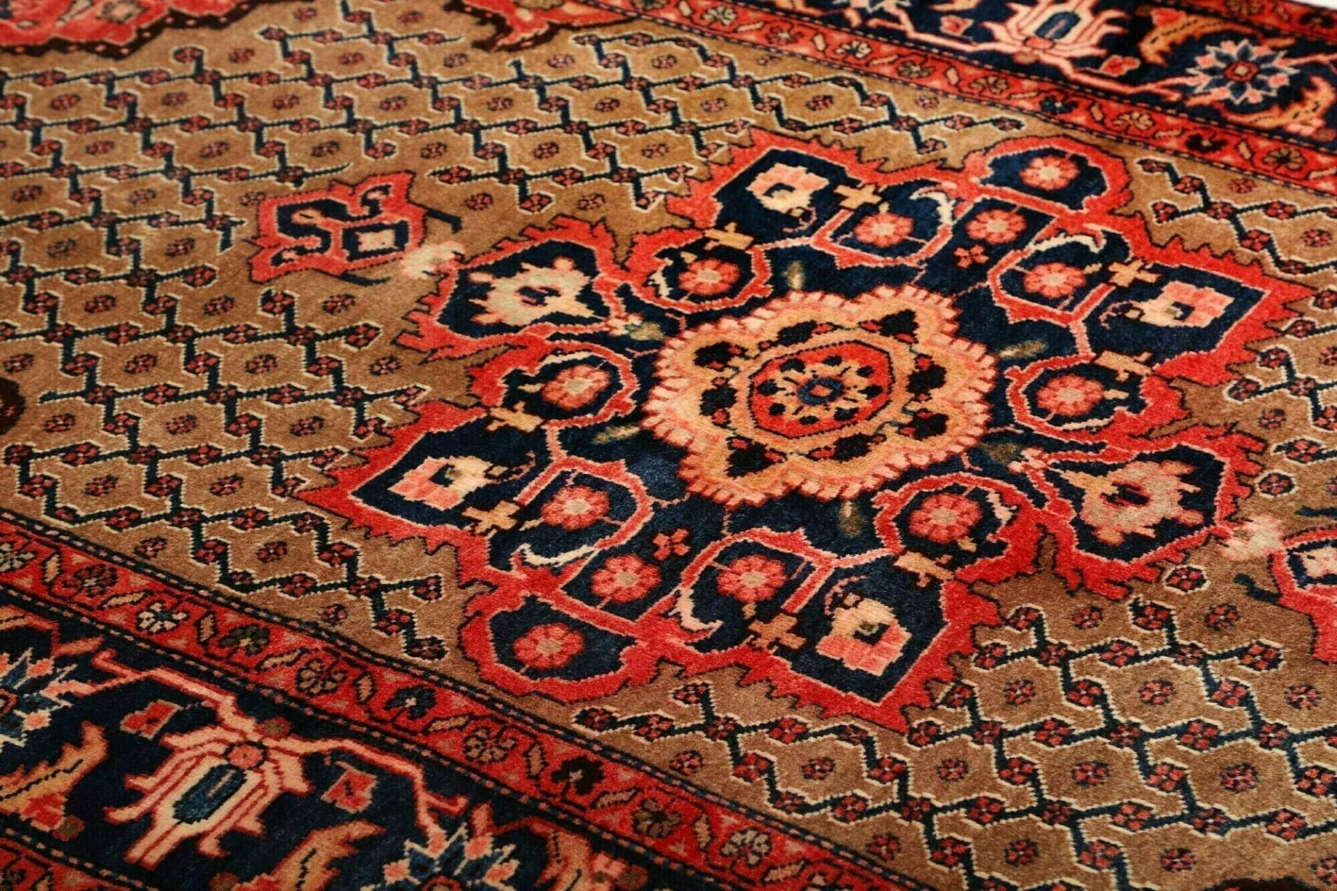 hamadan-teppich-135-x-228cm-herati-muster-schurwolle-handgeknupft-6 Hamadan Herati Perserteppich 135 × 228 cm aus Wolle, handgeknüpft