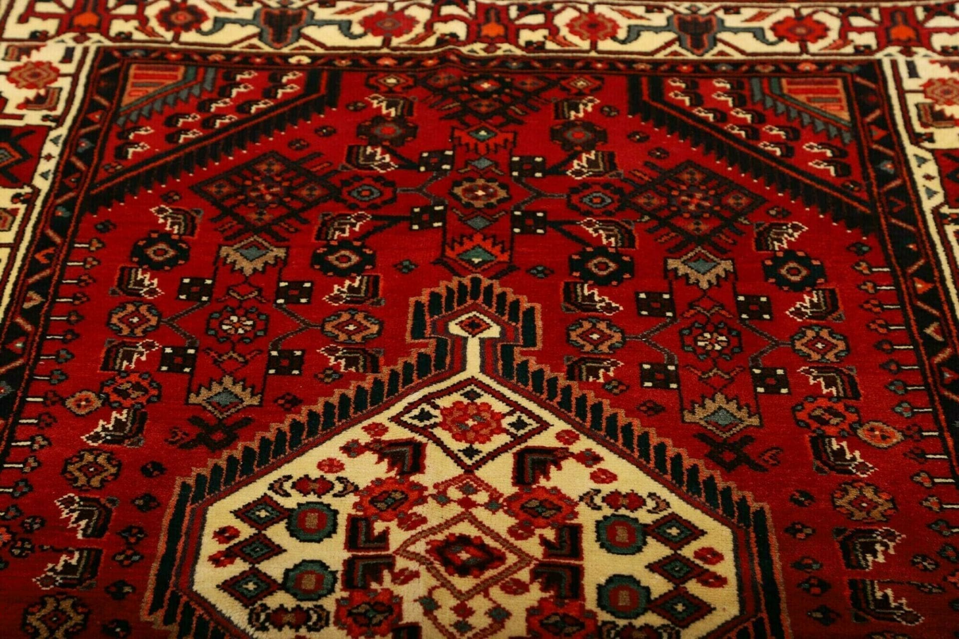 hamadan-teppich-138-x-232cm-herati-muster-handgeknupft-perserteppich-7 Hamadan Herati Perserteppich aus Iran, 138 × 232 cm