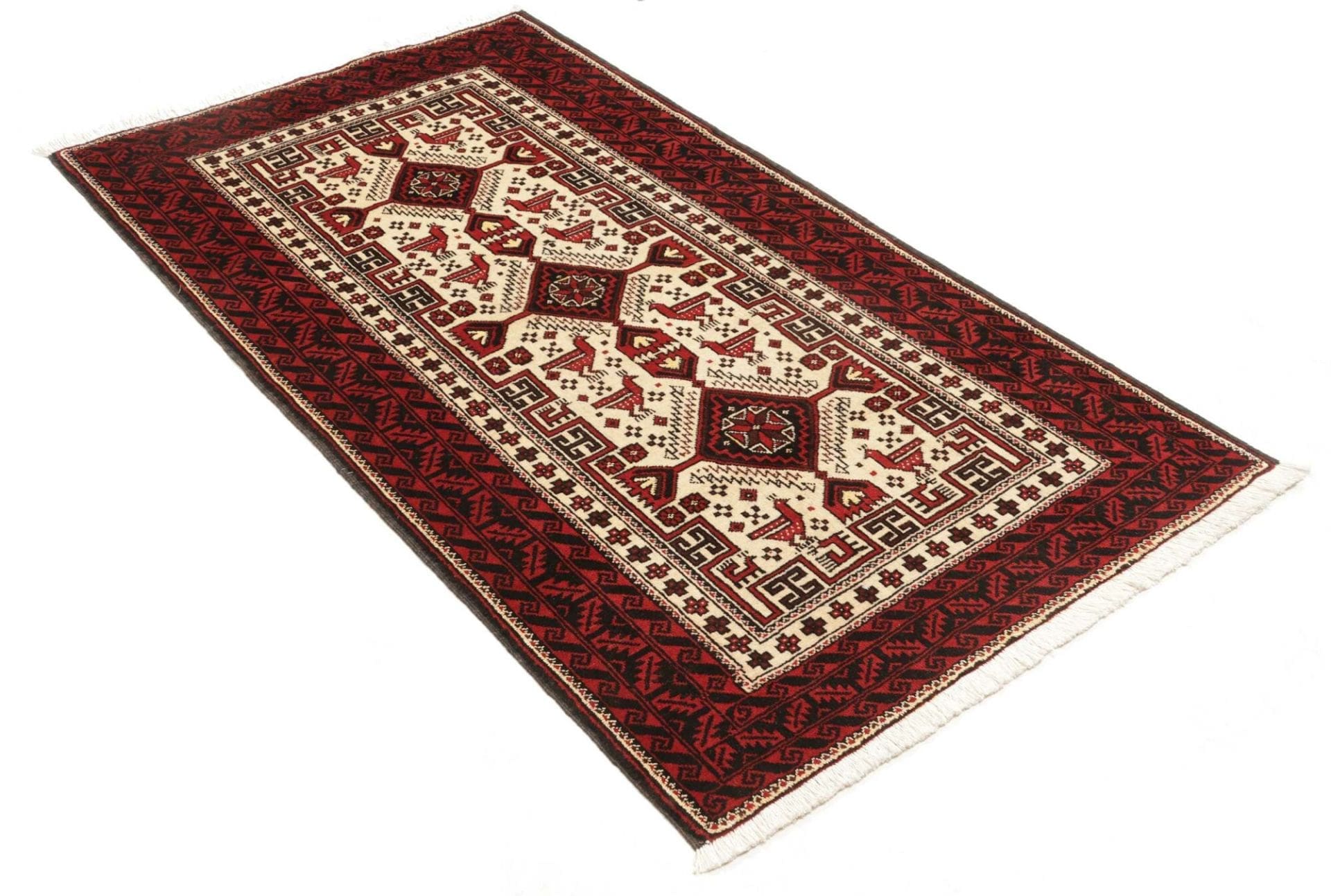 Handgeknüpfter Perserteppich, 103 × 187 cm, Wolle