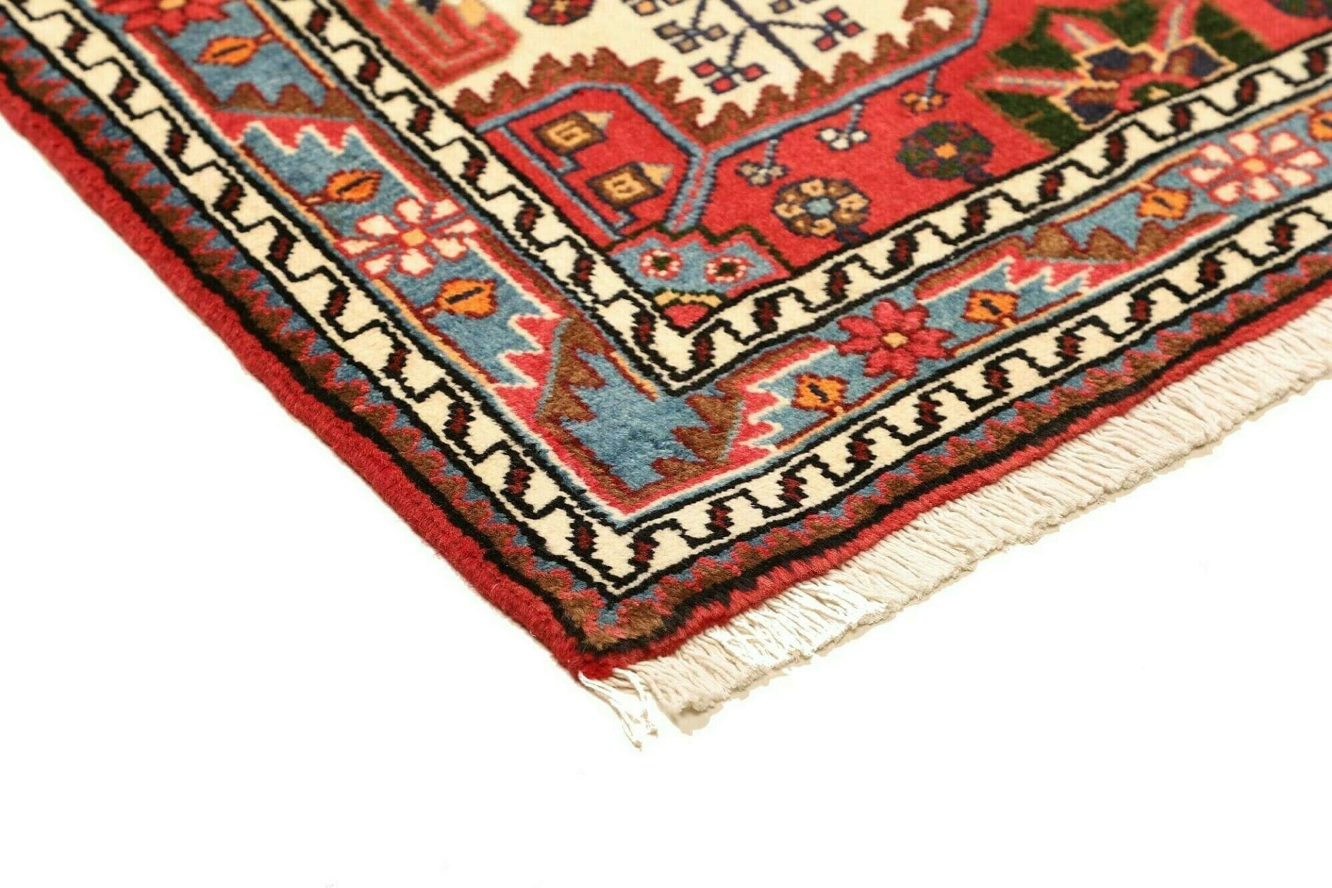 Handgeknüpfter Hamadan Herati Perserteppich, 89 × 125 cm, Wolle