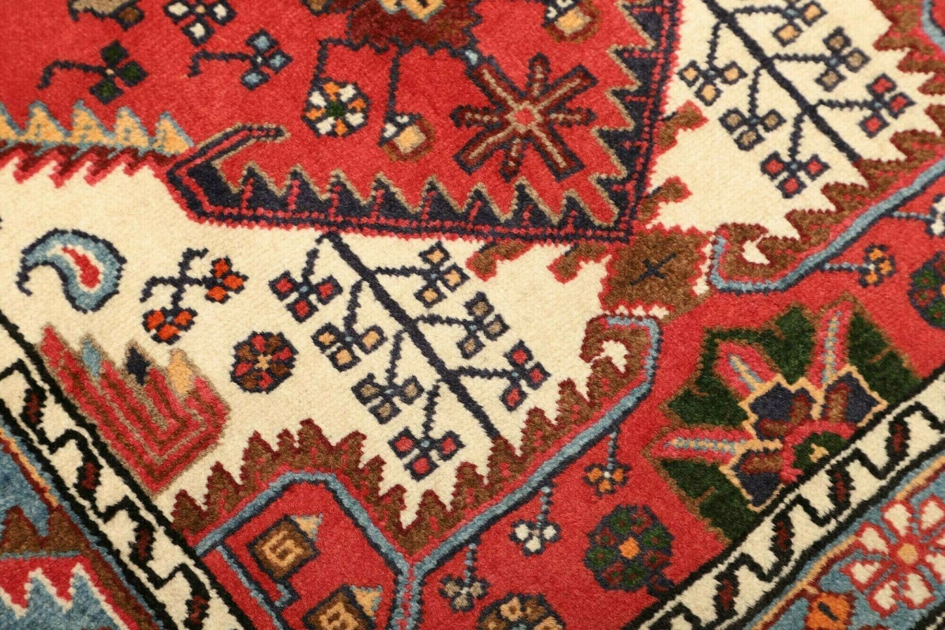 Handgeknüpfter Hamadan Herati Perserteppich, 89 × 125 cm, Wolle