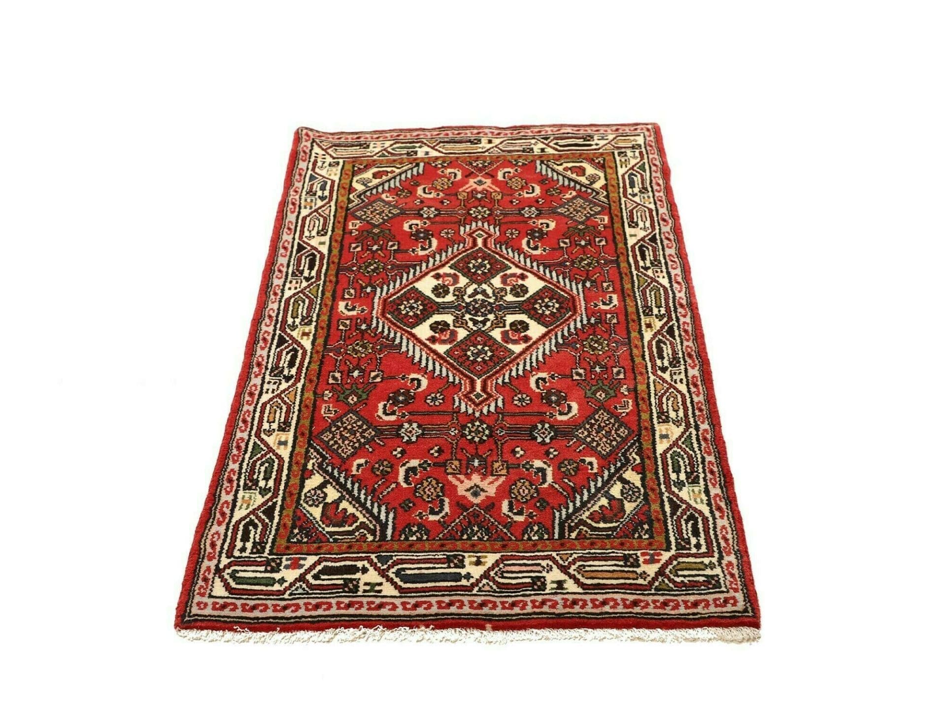 Handgeknüpfter Hamadan Herati Perserteppich 81 × 134 cm