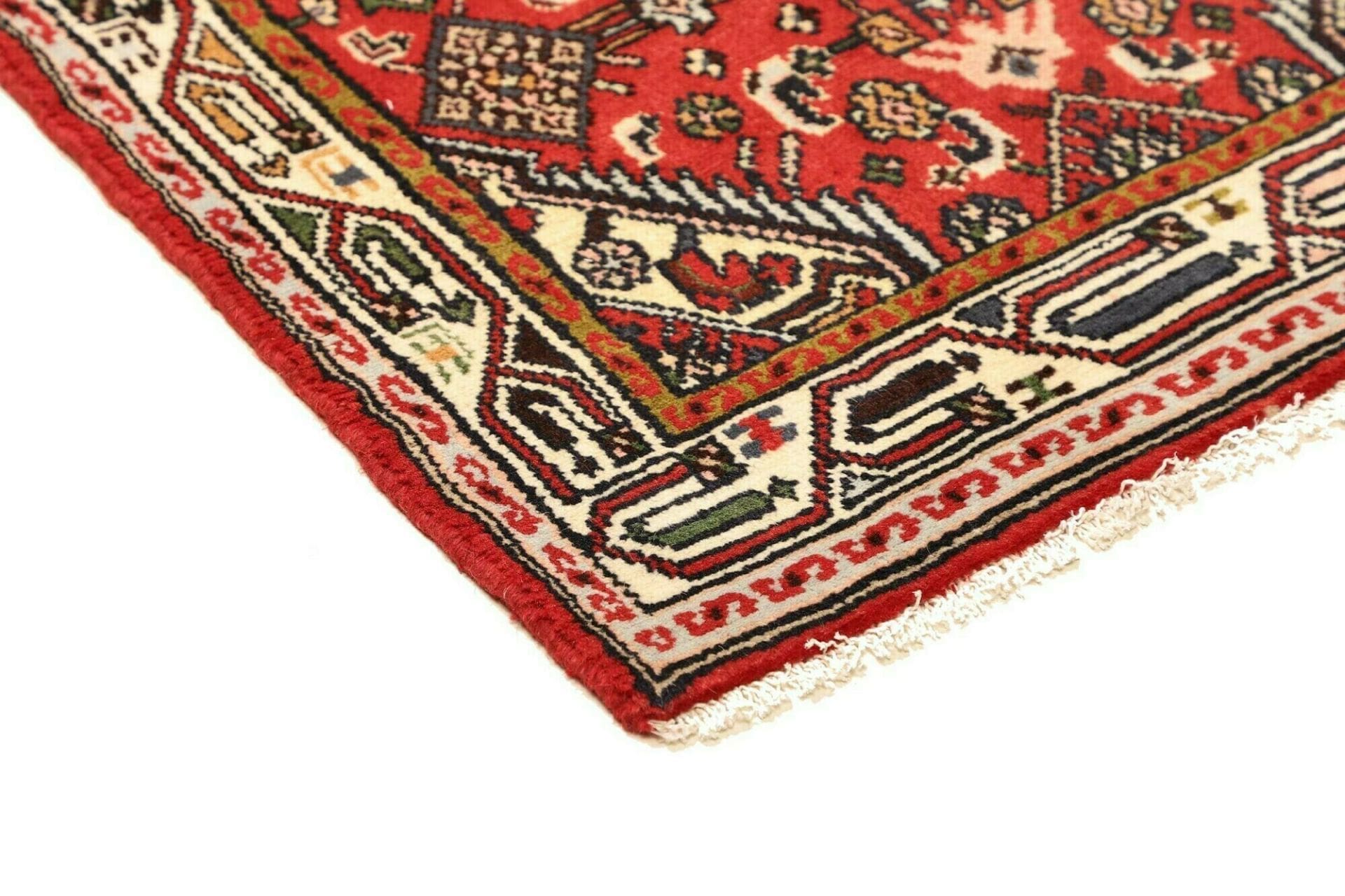 Handgeknüpfter Hamadan Herati Perserteppich 81 × 134 cm