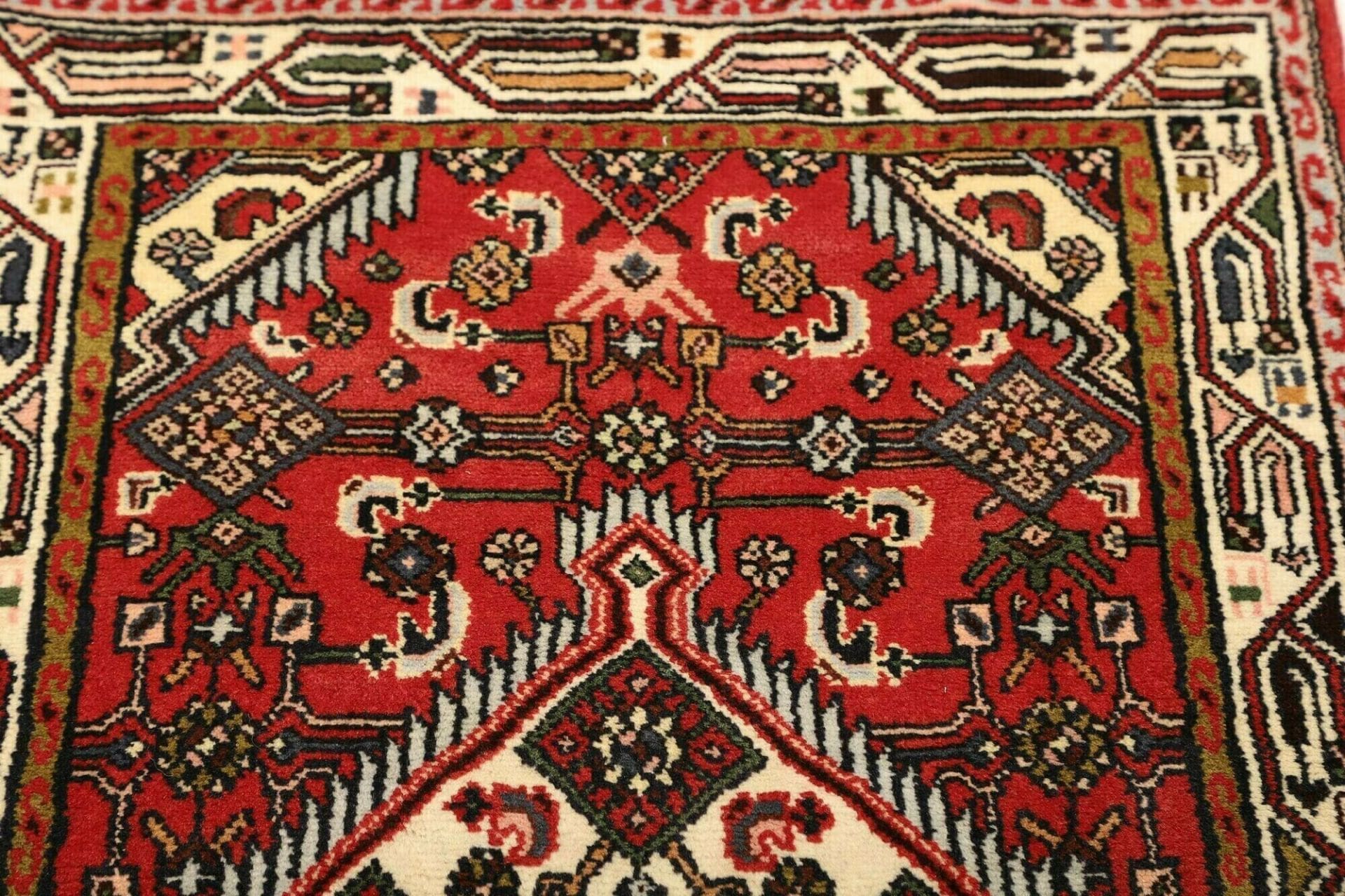 Handgeknüpfter Hamadan Herati Perserteppich 81 × 134 cm