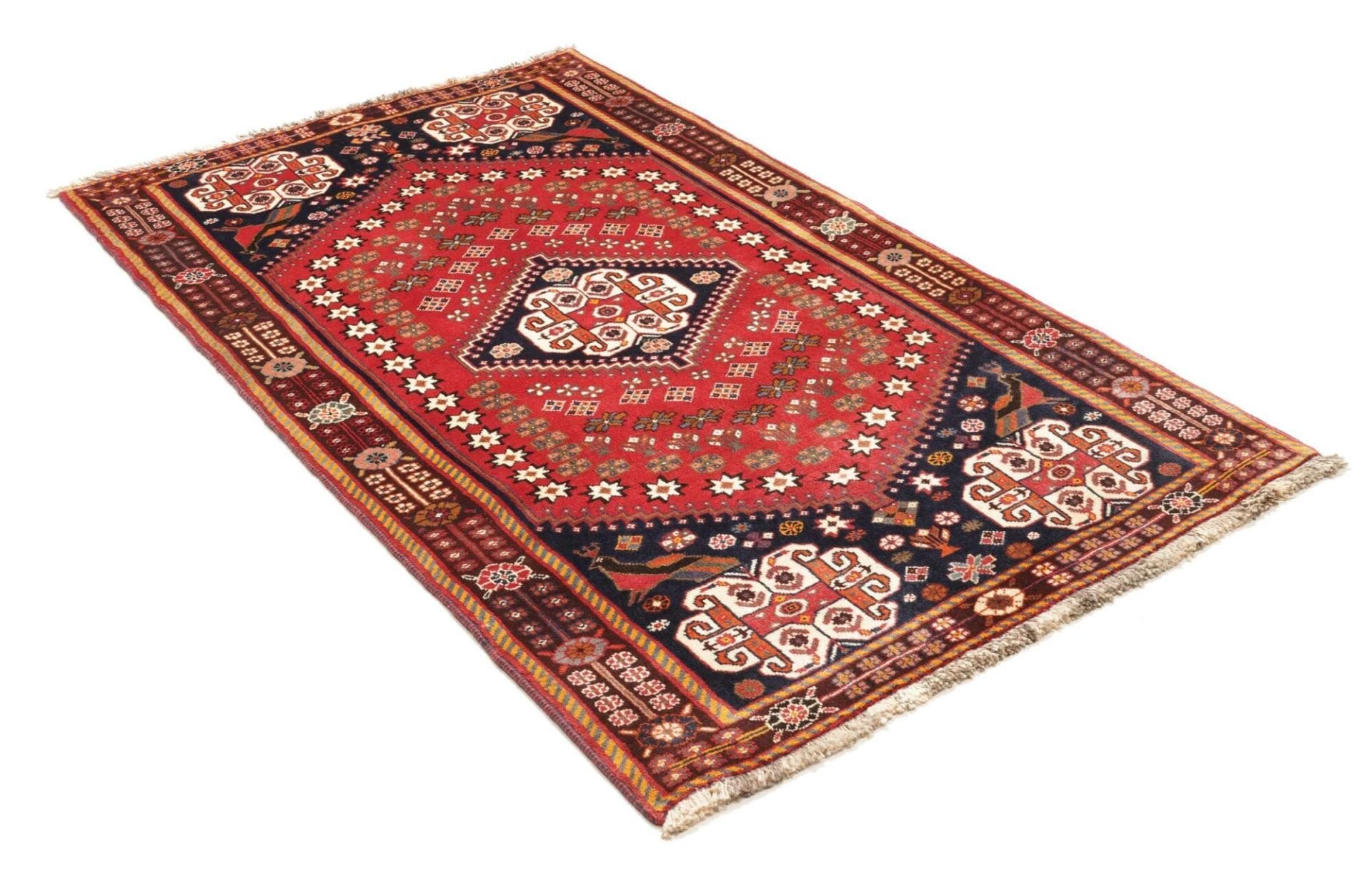 Qashqai Perserteppich 121 × 202 cm aus Wolle, handgeknüpft