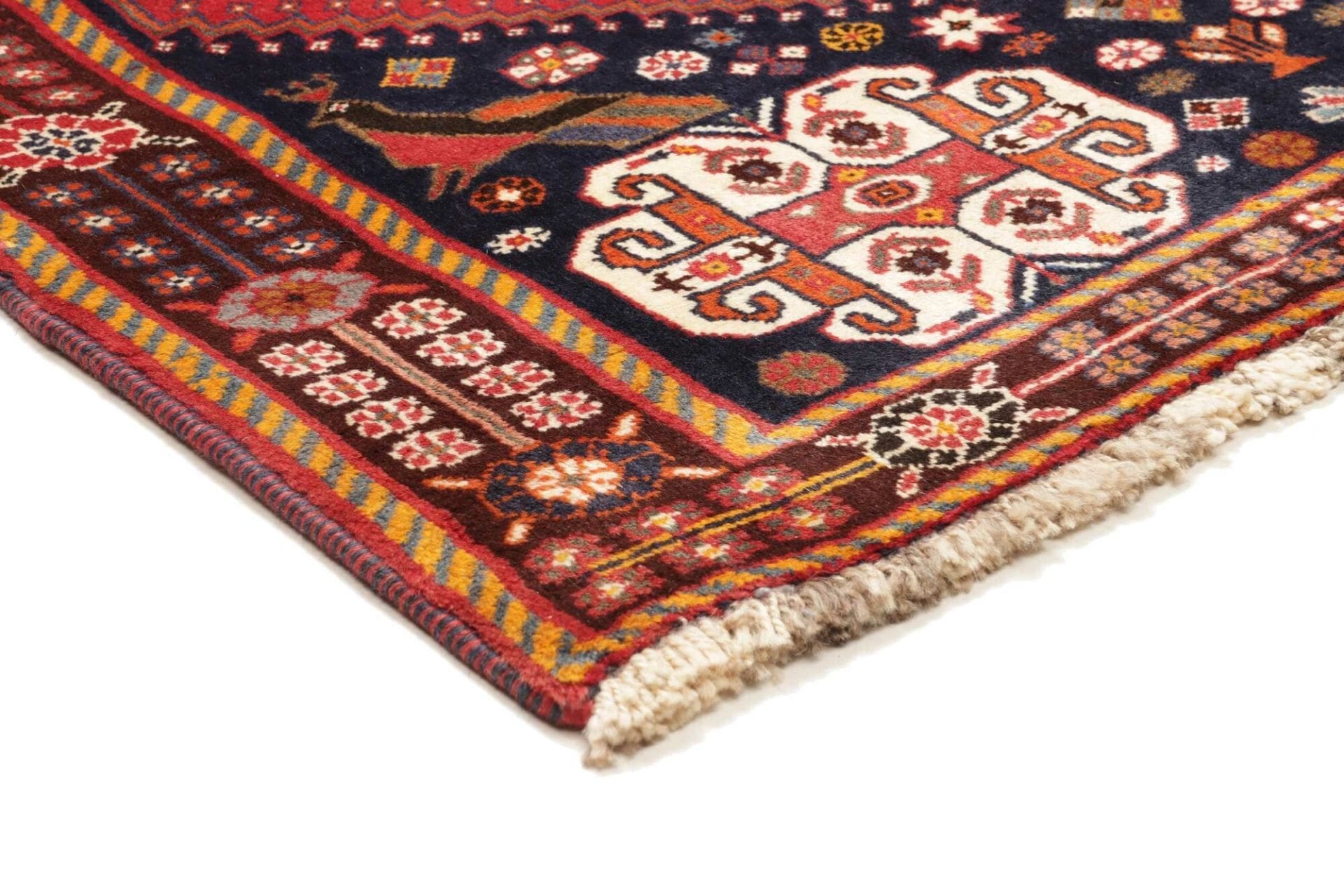 Qashqai Perserteppich 121 × 202 cm aus Wolle, handgeknüpft