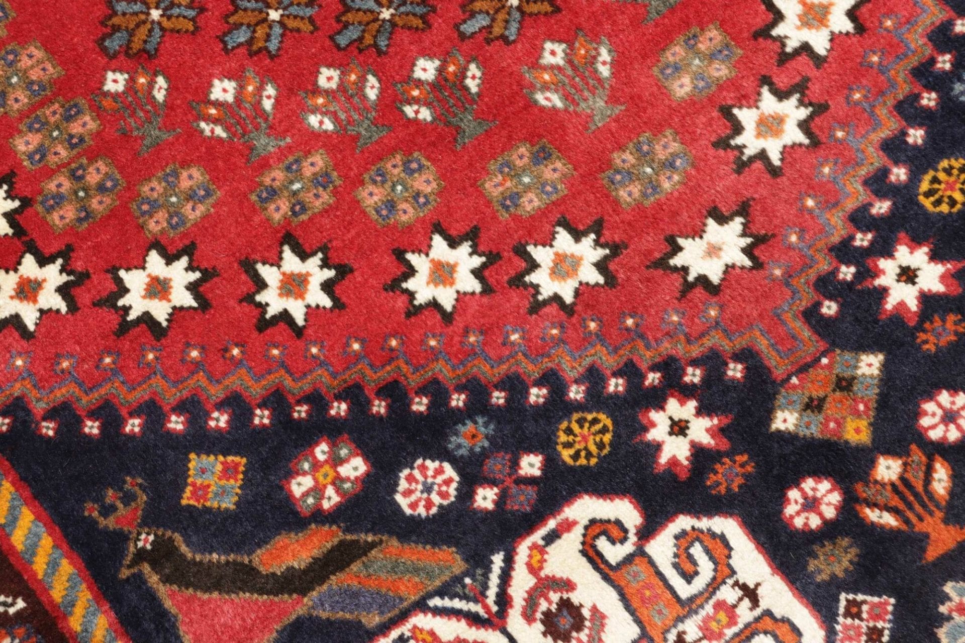 Qashqai Perserteppich 121 × 202 cm aus Wolle, handgeknüpft