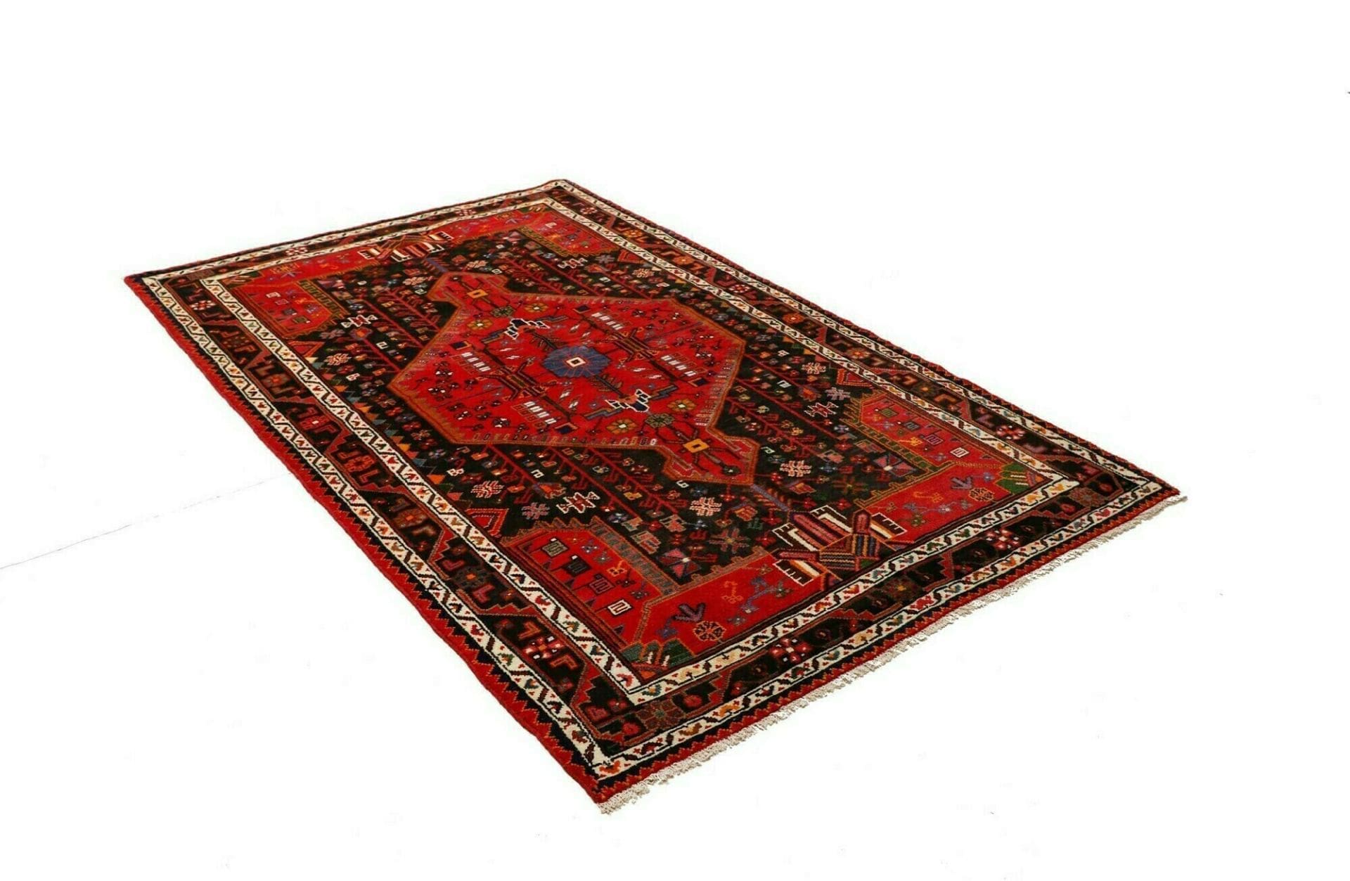 Hamadan Herati Perserteppich 140 × 225 cm aus Wolle, handgeknüpft