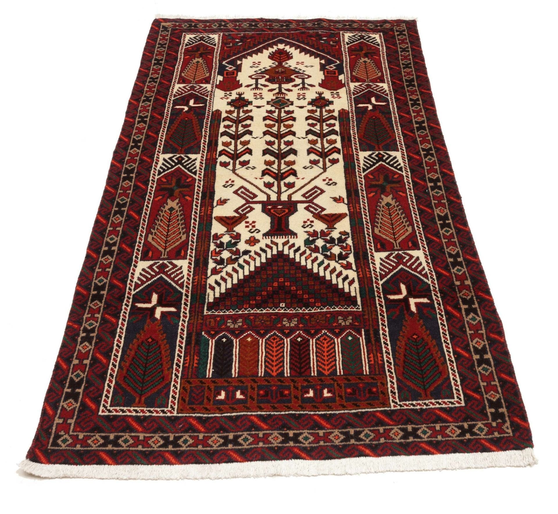 perserteppich-104-x-191cm-aus-schurwolle-handgeknupft-nain-muster-3 Nain Perserteppich aus Iran, 104 × 191 cm