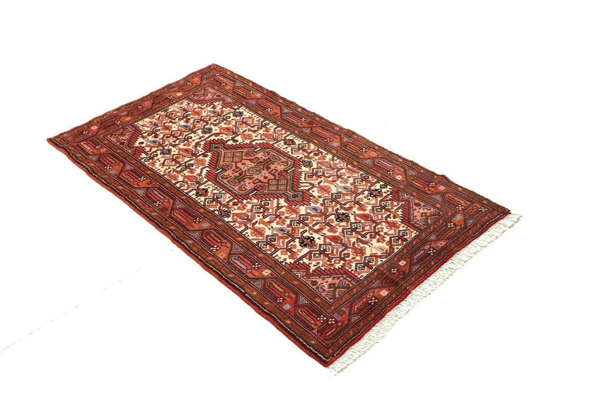 Hamadan Herati Perserteppich 75 × 132 cm aus Wolle, handgeknüpft