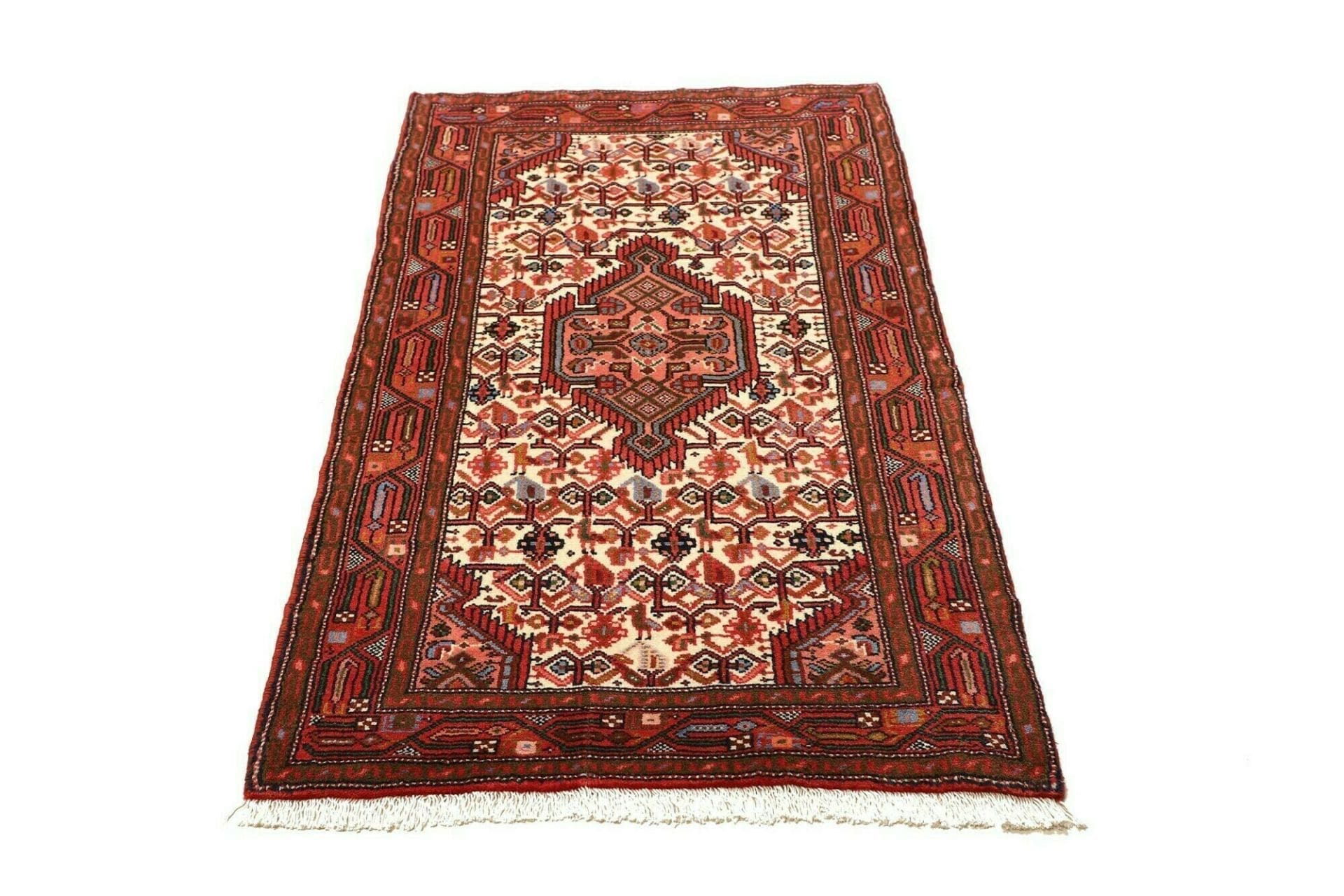 Hamadan Herati Perserteppich 75 × 132 cm aus Wolle, handgeknüpft