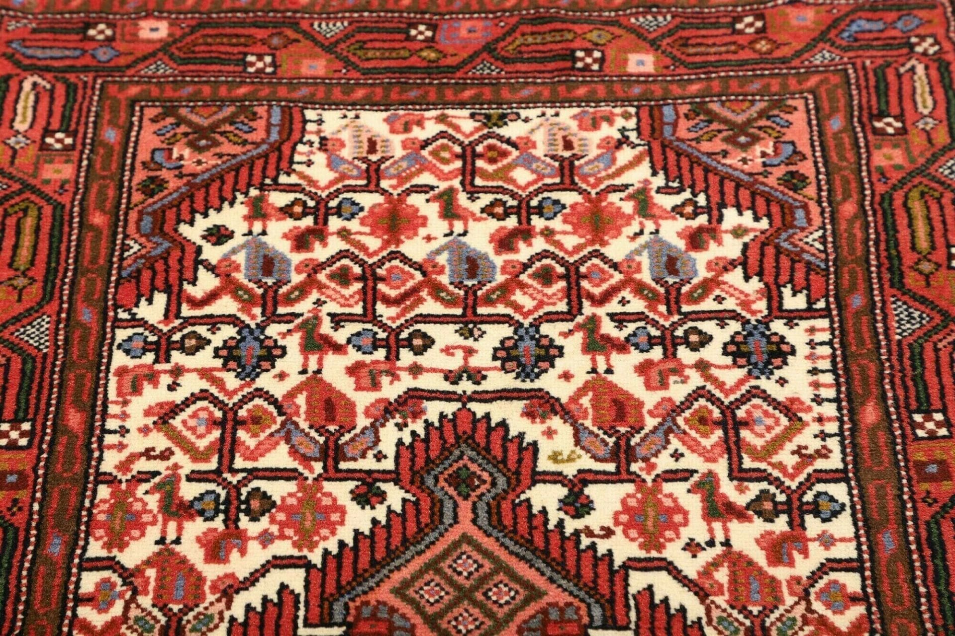 Hamadan Herati Perserteppich 75 × 132 cm aus Wolle, handgeknüpft