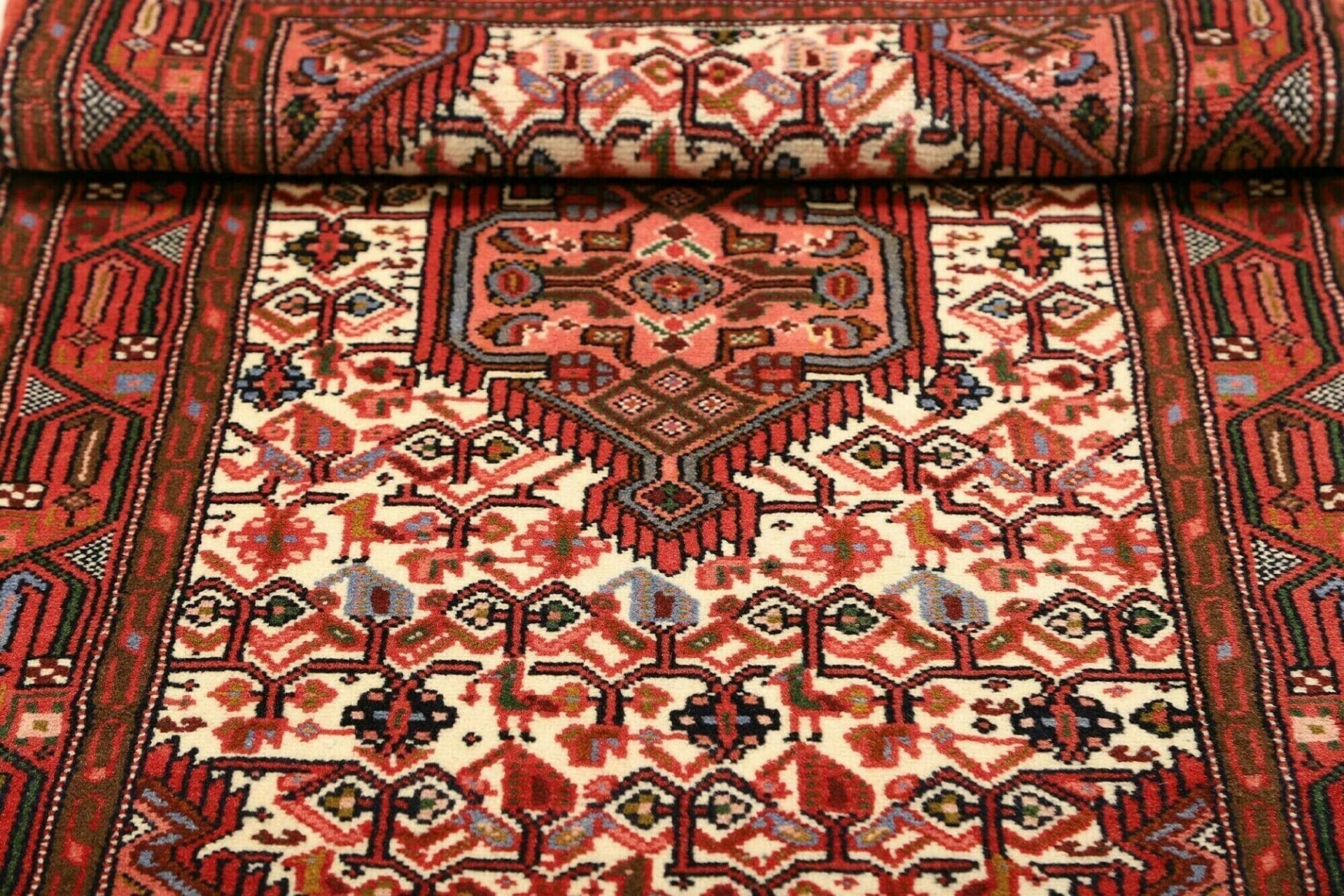 Hamadan Herati Perserteppich 75 × 132 cm aus Wolle, handgeknüpft