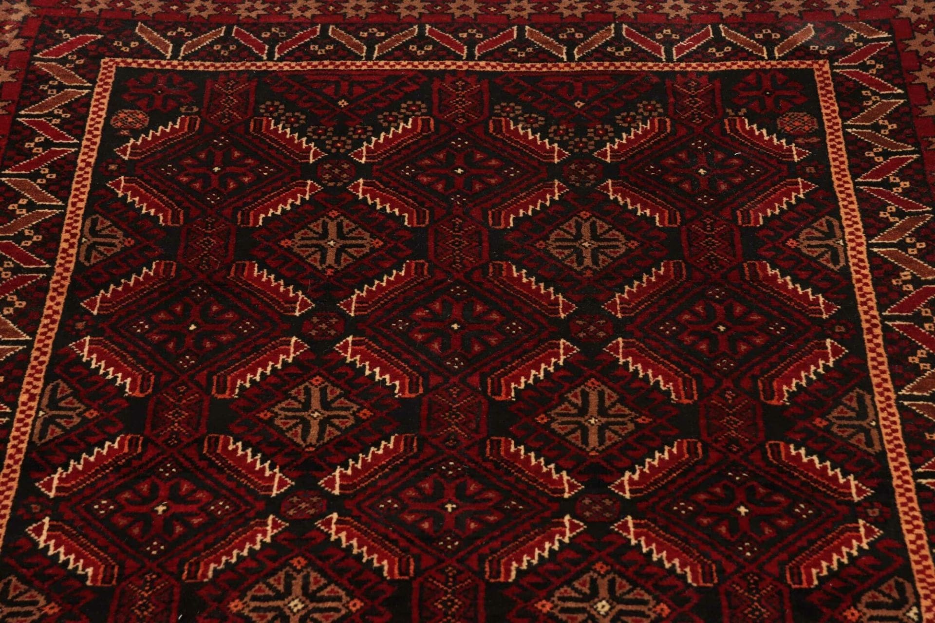 Perserteppich 110 × 198 cm aus Wolle, handgeknüpft