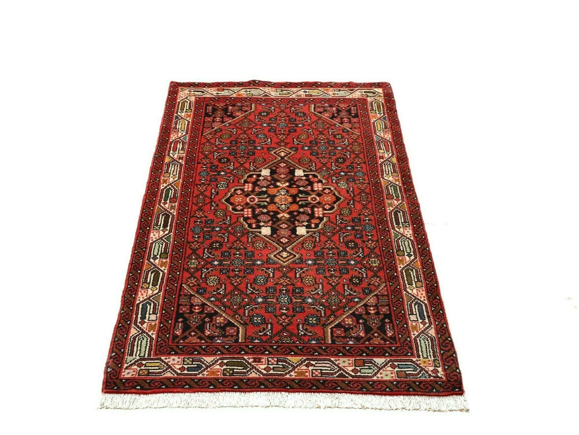 hamadan-teppich-80-x-134cm-herati-muster-schurwolle-handgeknupft-3 Handgeknüpfter Hamadan Herati Perserteppich 80 × 134 cm