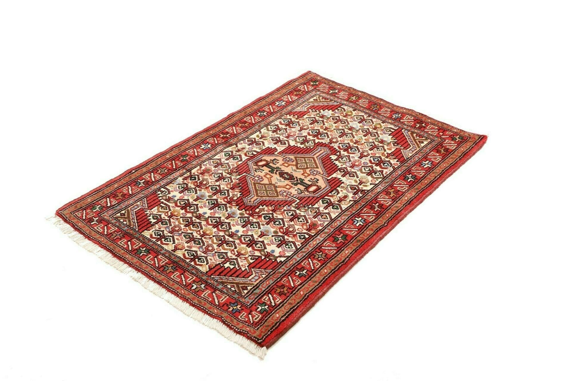 hamadan-teppich-86-x-123cm-handgeknupft-schurwolle-geometrisch-1 Handgeknüpfter Hamadan Perserteppich, 86 × 123 cm, Wolle