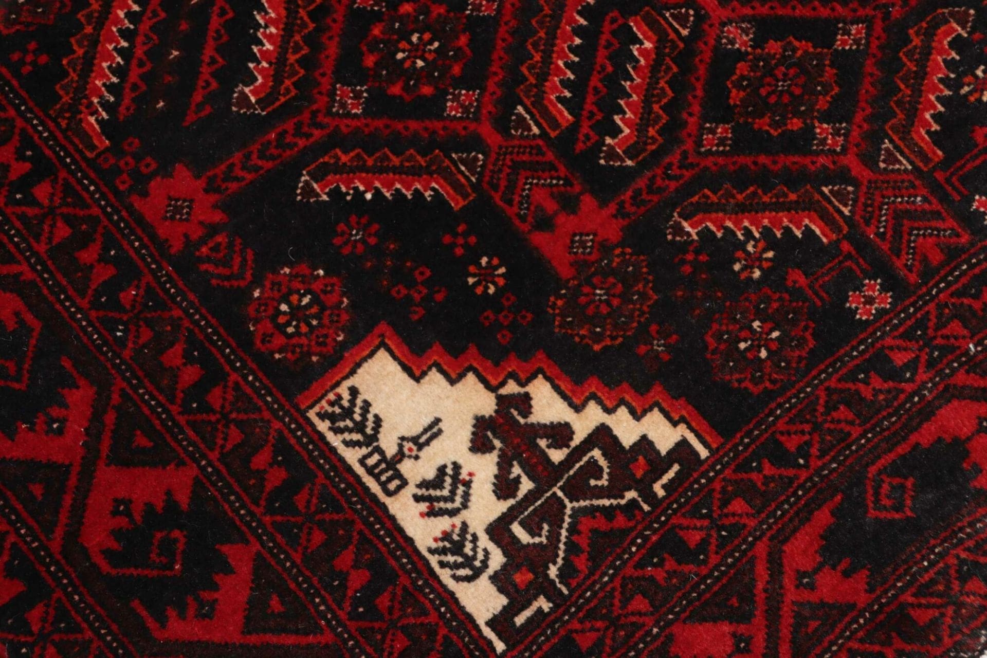 Perserteppich 100 × 192 cm aus Wolle, handgeknüpft