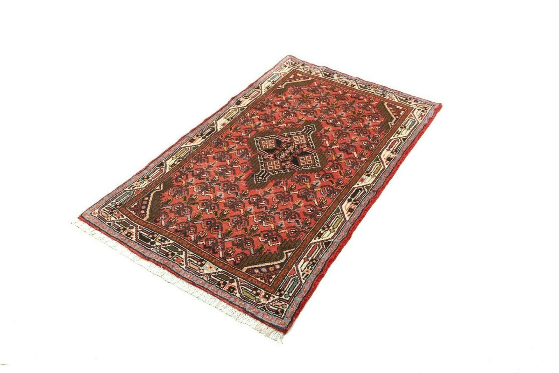 hamadan-teppich-83-x-130cm-schurwolle-herati-muster-handgeknupft-1 Handgeknüpfter Hamadan Herati Perserteppich, 83 × 130 cm, Wolle