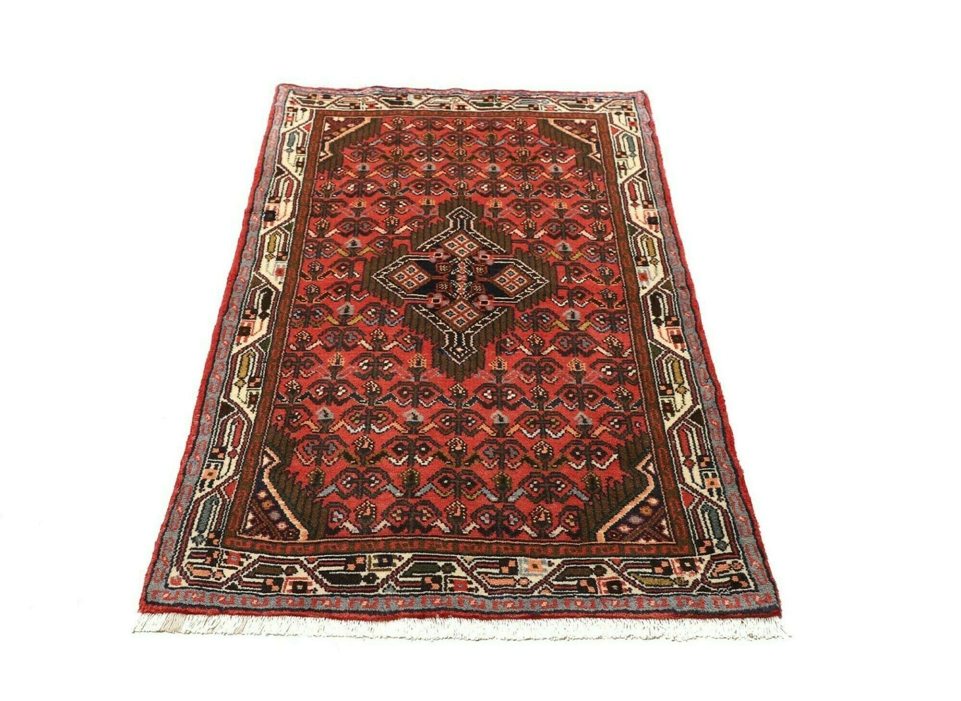 hamadan-teppich-83-x-130cm-schurwolle-herati-muster-handgeknupft-3 Handgeknüpfter Hamadan Herati Perserteppich, 83 × 130 cm, Wolle