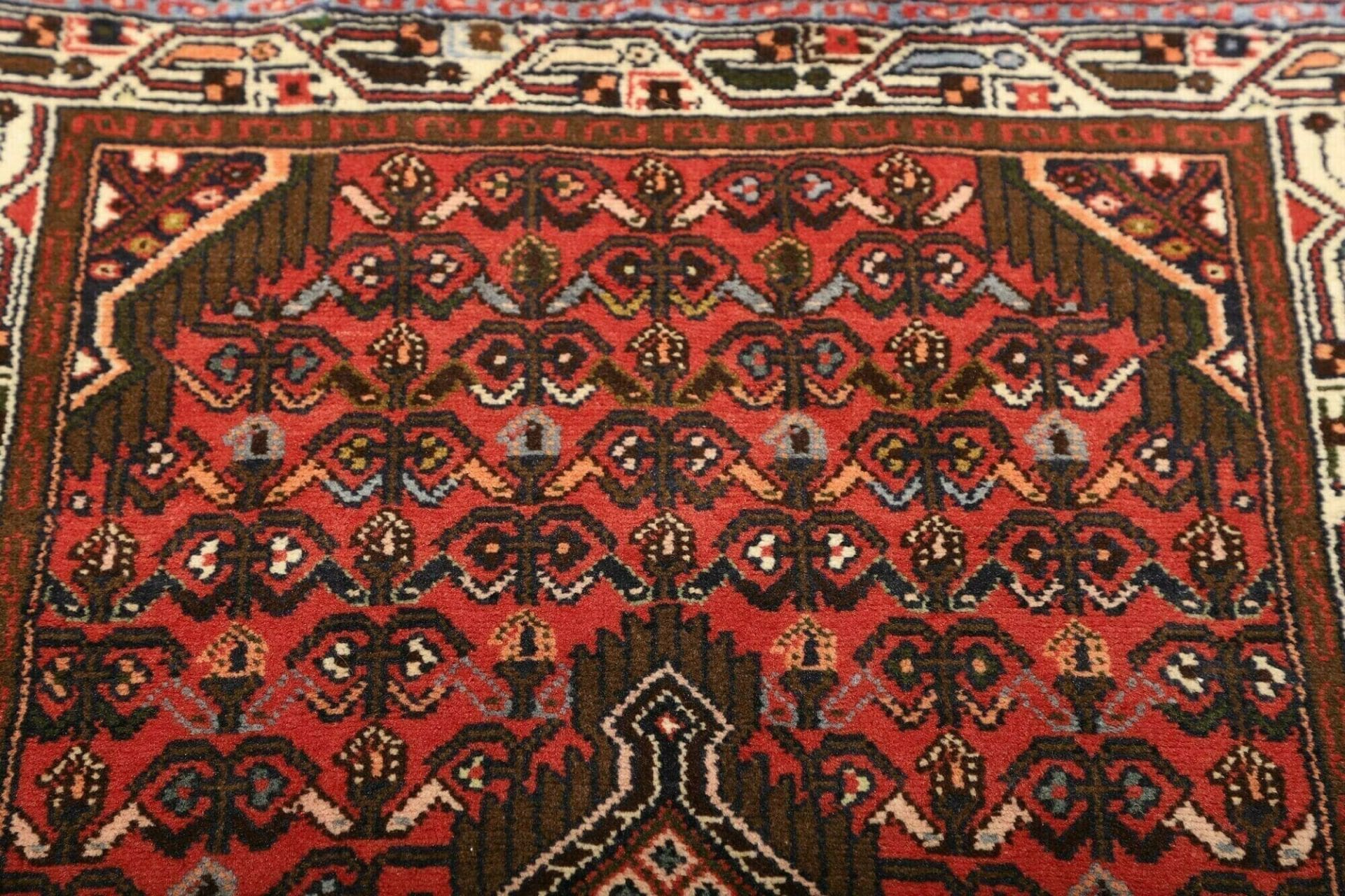 hamadan-teppich-83-x-130cm-schurwolle-herati-muster-handgeknupft-6 Handgeknüpfter Hamadan Herati Perserteppich, 83 × 130 cm, Wolle