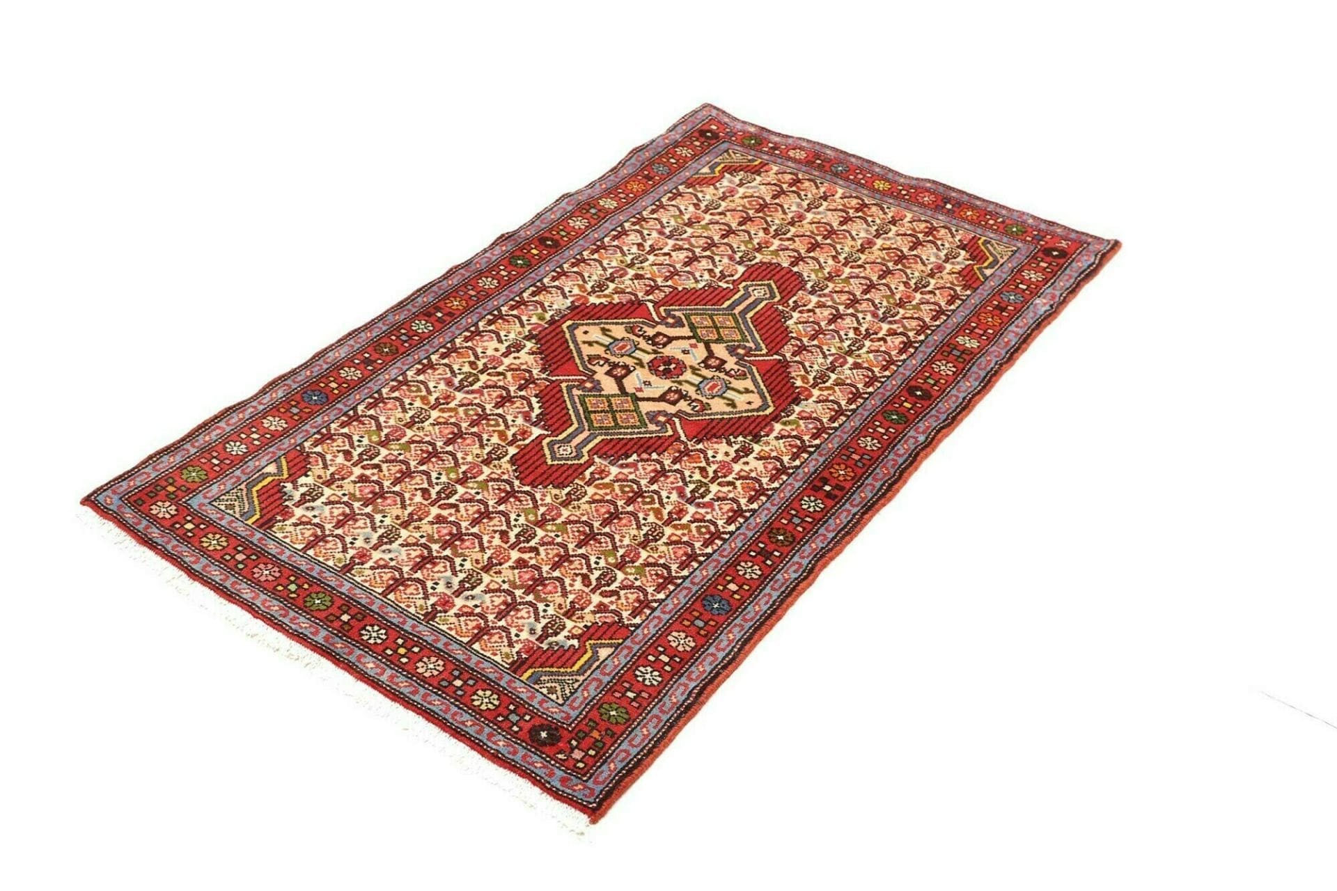hamadan-teppich-80-x-132-cm-herati-muster-schurwolle-handgeknupft-1 Handgeknüpfter Hamadan Herati Perserteppich 80 × 132 cm