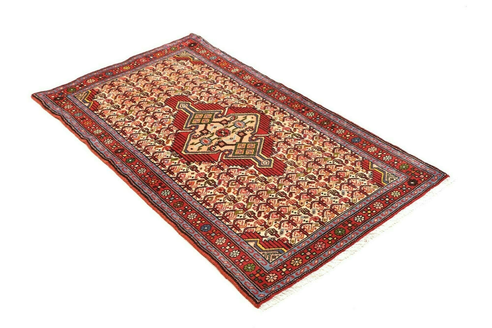 hamadan-teppich-80-x-132-cm-herati-muster-schurwolle-handgeknupft-2 Handgeknüpfter Hamadan Herati Perserteppich 80 × 132 cm