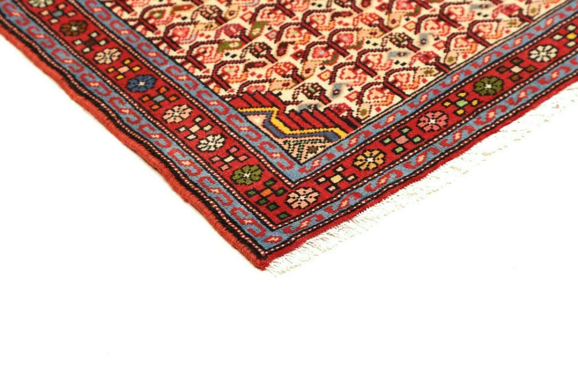 hamadan-teppich-80-x-132-cm-herati-muster-schurwolle-handgeknupft-4 Handgeknüpfter Hamadan Herati Perserteppich 80 × 132 cm