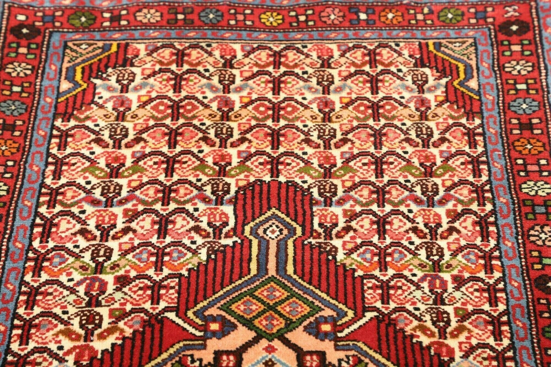 hamadan-teppich-80-x-132-cm-herati-muster-schurwolle-handgeknupft-6 Handgeknüpfter Hamadan Herati Perserteppich 80 × 132 cm