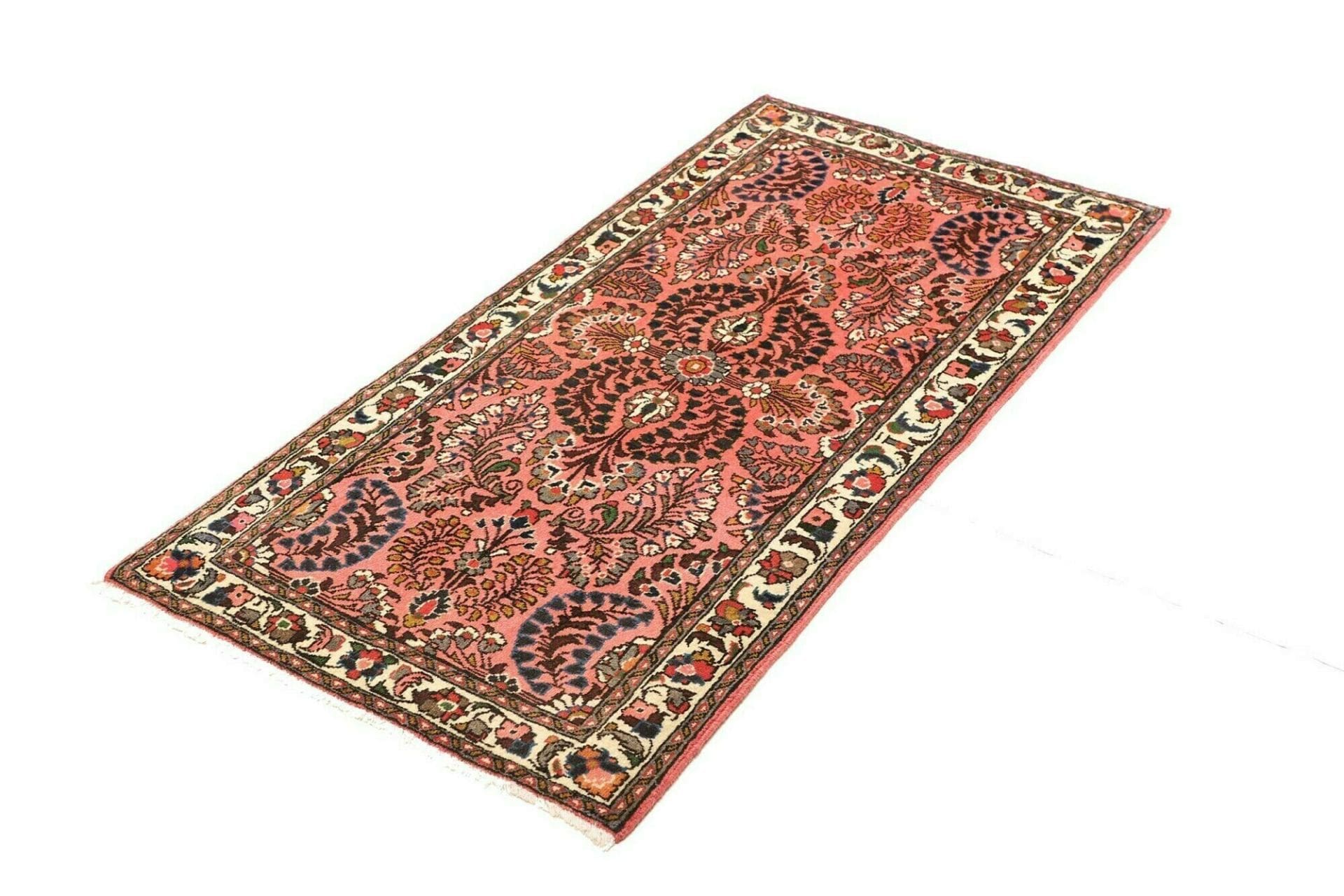Handgeknüpfter Hamadan Perserteppich, 73 × 137 cm, Wolle
