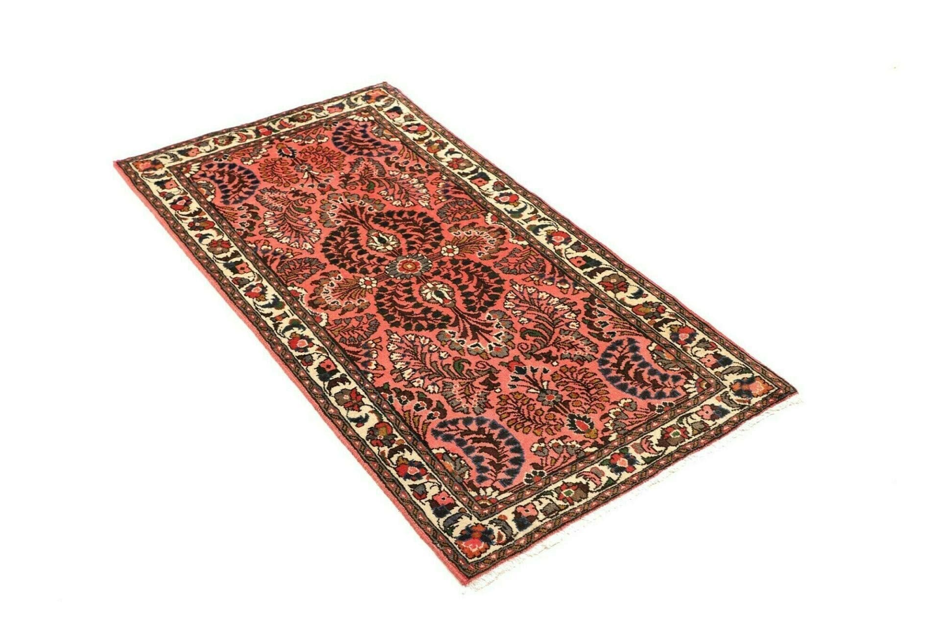 Handgeknüpfter Hamadan Perserteppich, 73 × 137 cm, Wolle
