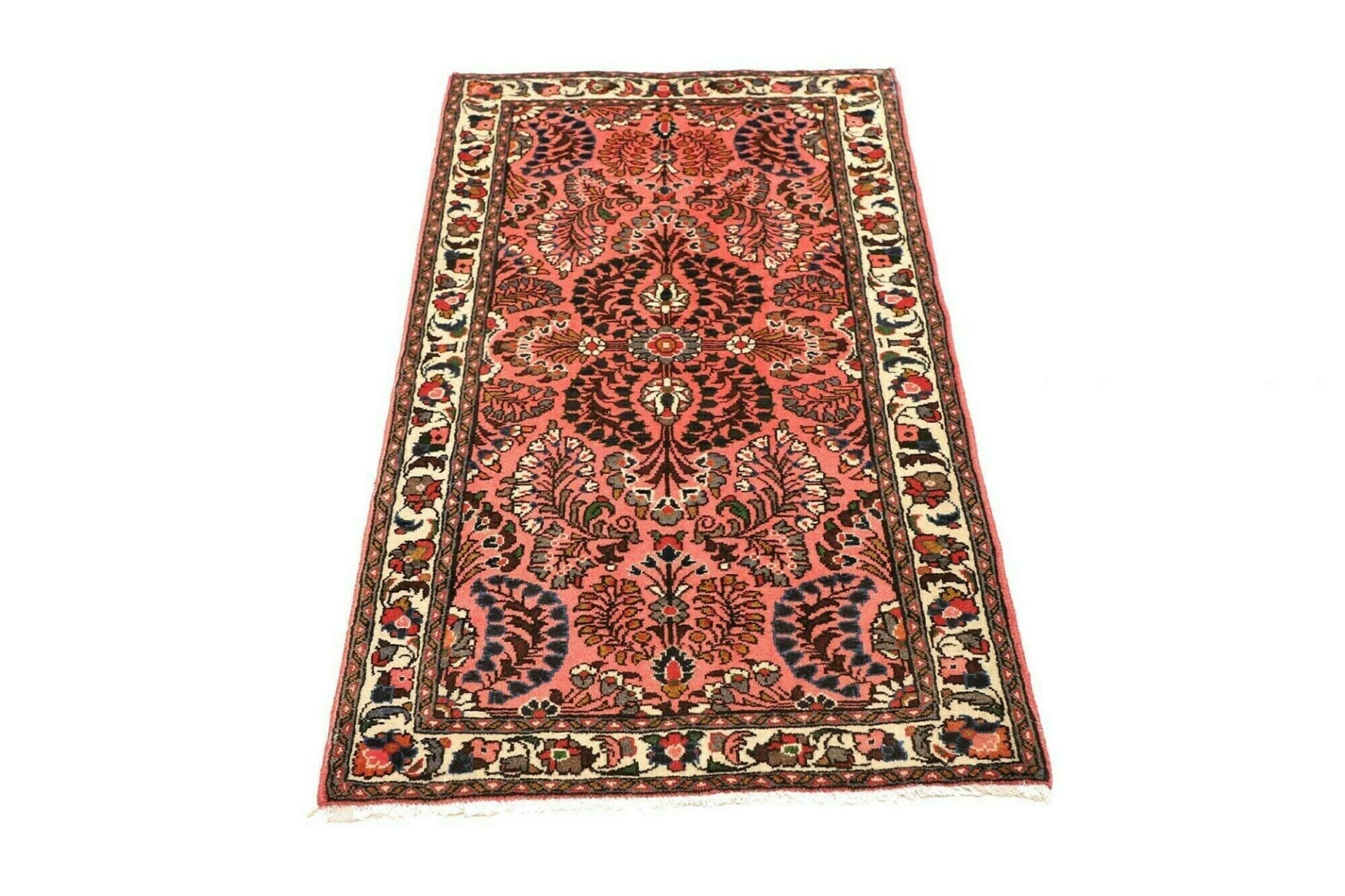 Handgeknüpfter Hamadan Perserteppich, 73 × 137 cm, Wolle