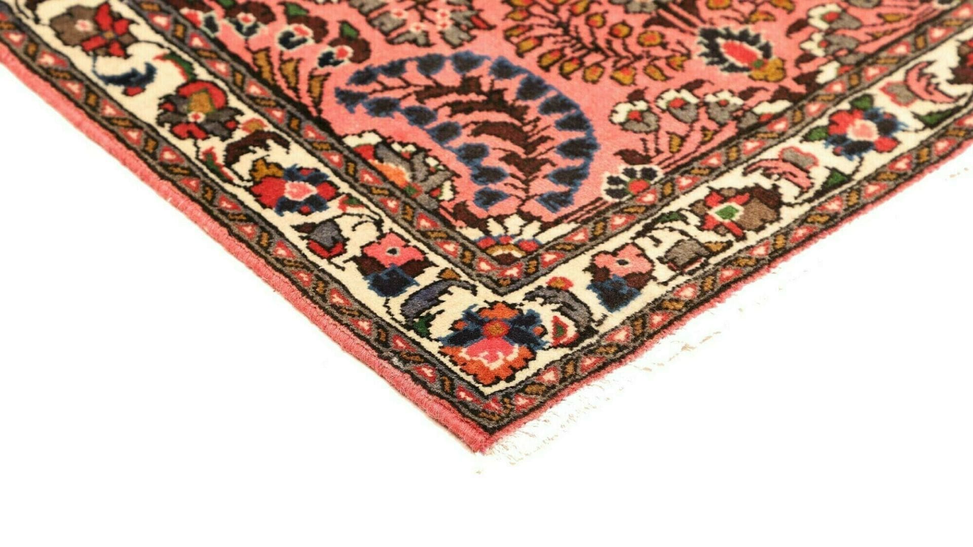 Handgeknüpfter Hamadan Perserteppich, 73 × 137 cm, Wolle