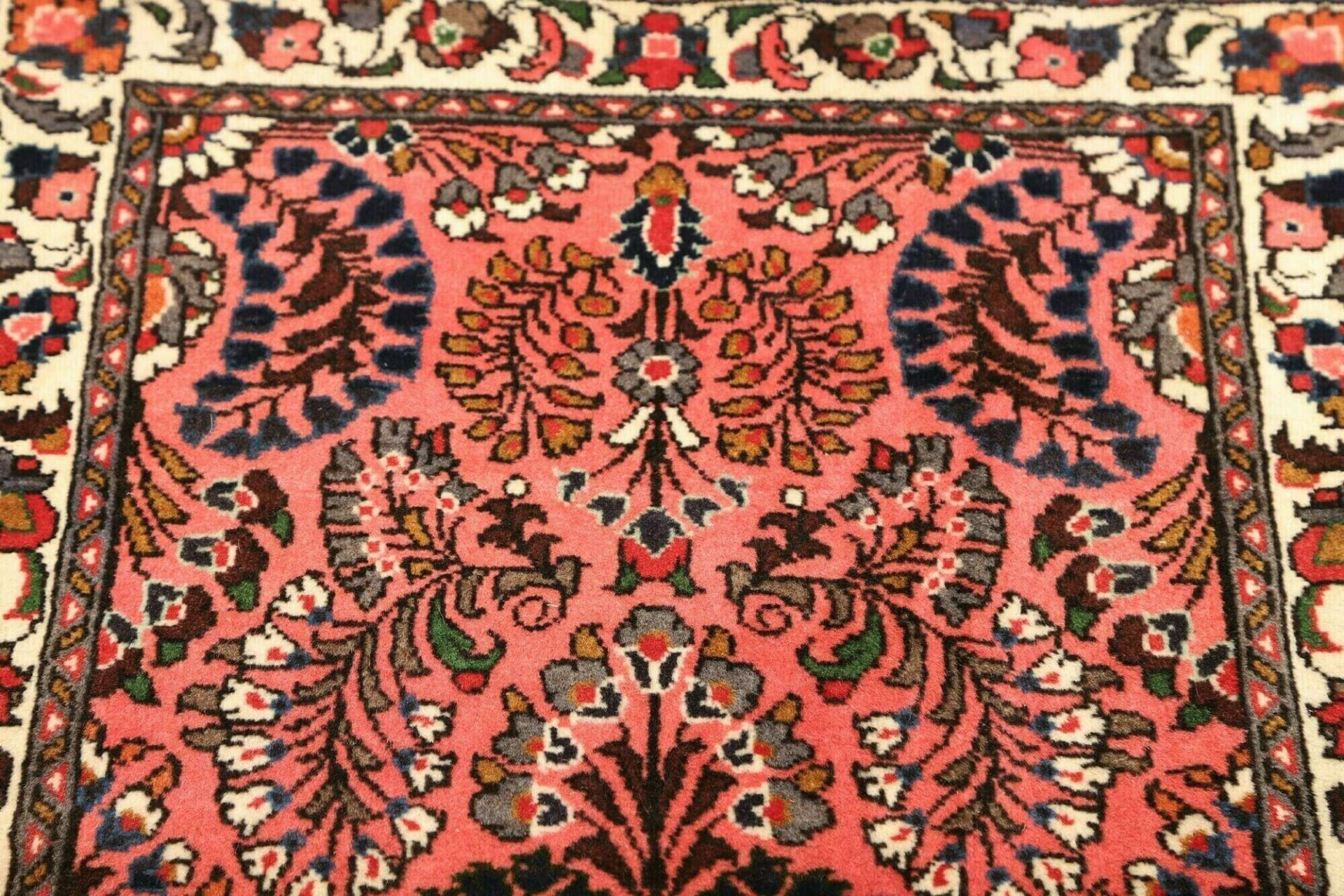 Handgeknüpfter Hamadan Perserteppich, 73 × 137 cm, Wolle