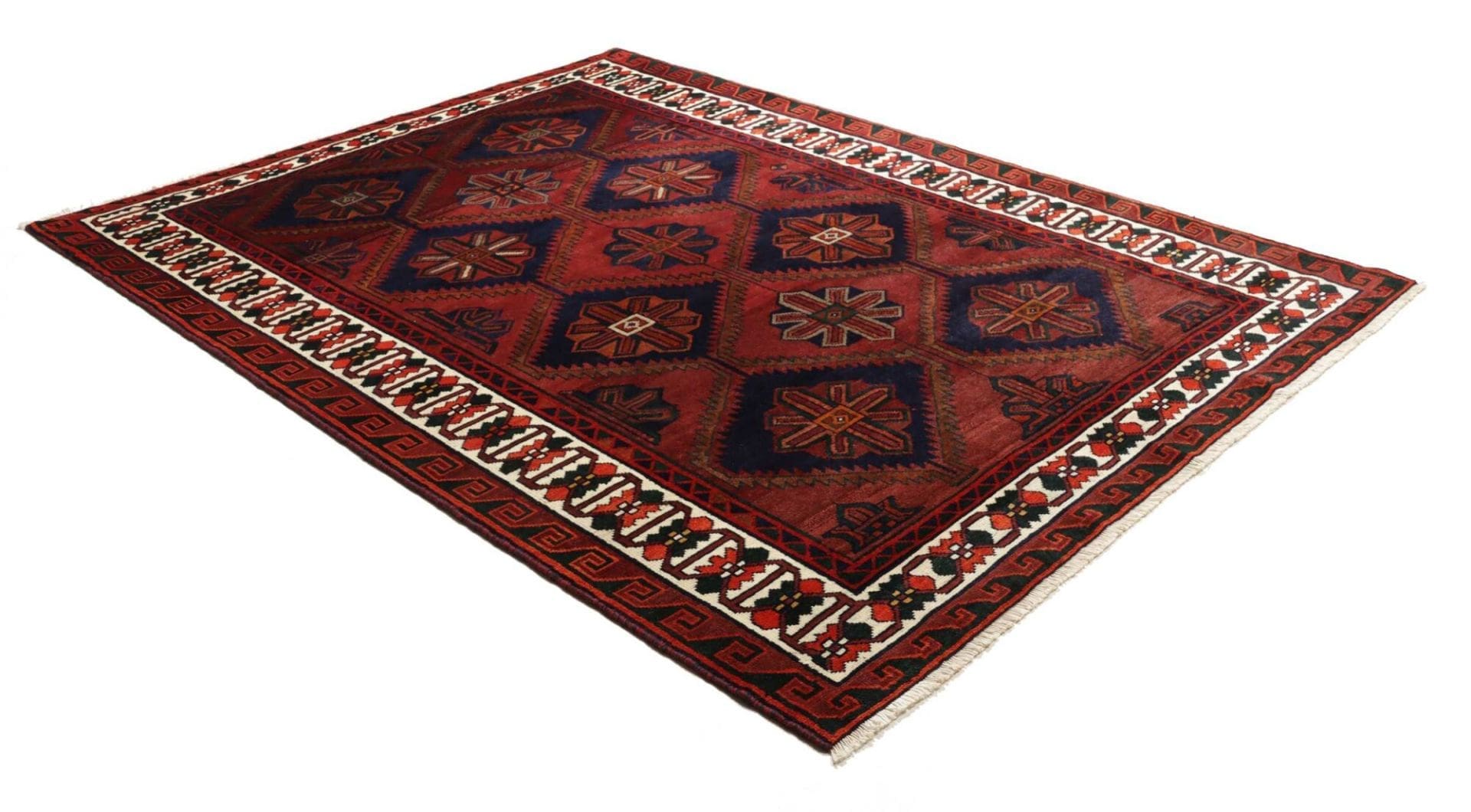 lori-teppich-203-x-270cm-geometrisches-muster-handgeknupft-2 Loribaft Perserteppich 203 × 270 cm aus Wolle, handgeknüpft