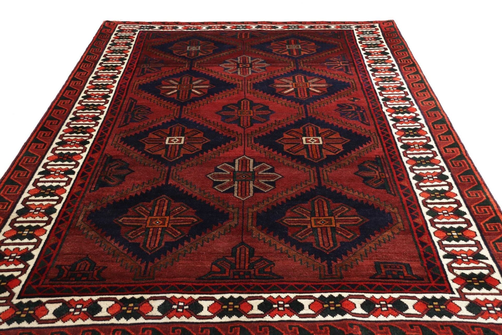 lori-teppich-203-x-270cm-geometrisches-muster-handgeknupft-3 Loribaft Perserteppich 203 × 270 cm aus Wolle, handgeknüpft