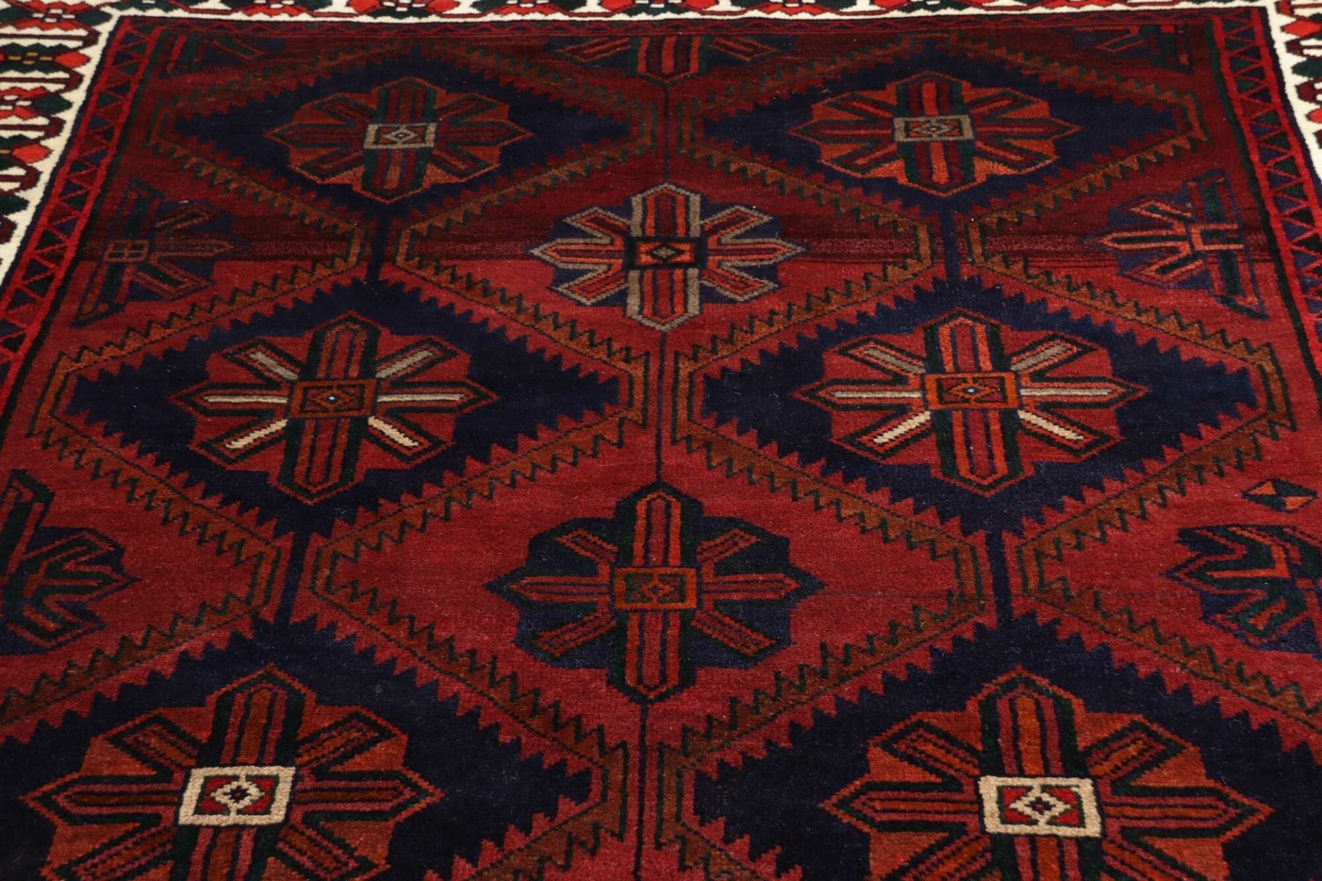 lori-teppich-203-x-270cm-geometrisches-muster-handgeknupft-8 Loribaft Perserteppich 203 × 270 cm aus Wolle, handgeknüpft