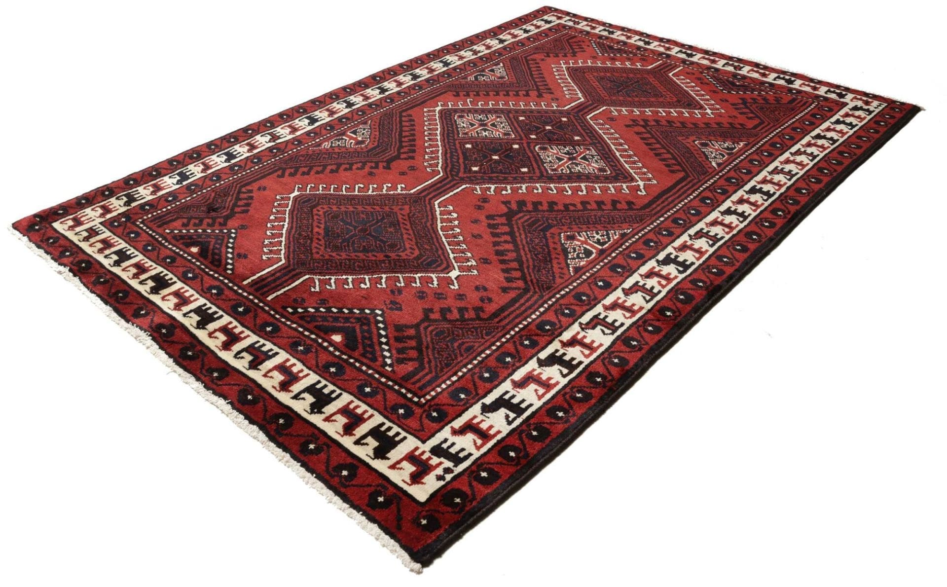 lori-orientteppich-183-x-260cm-geometrisches-muster-handgeknupft-1 Loribaft Perserteppich 183 × 260 cm aus Wolle, handgeknüpft