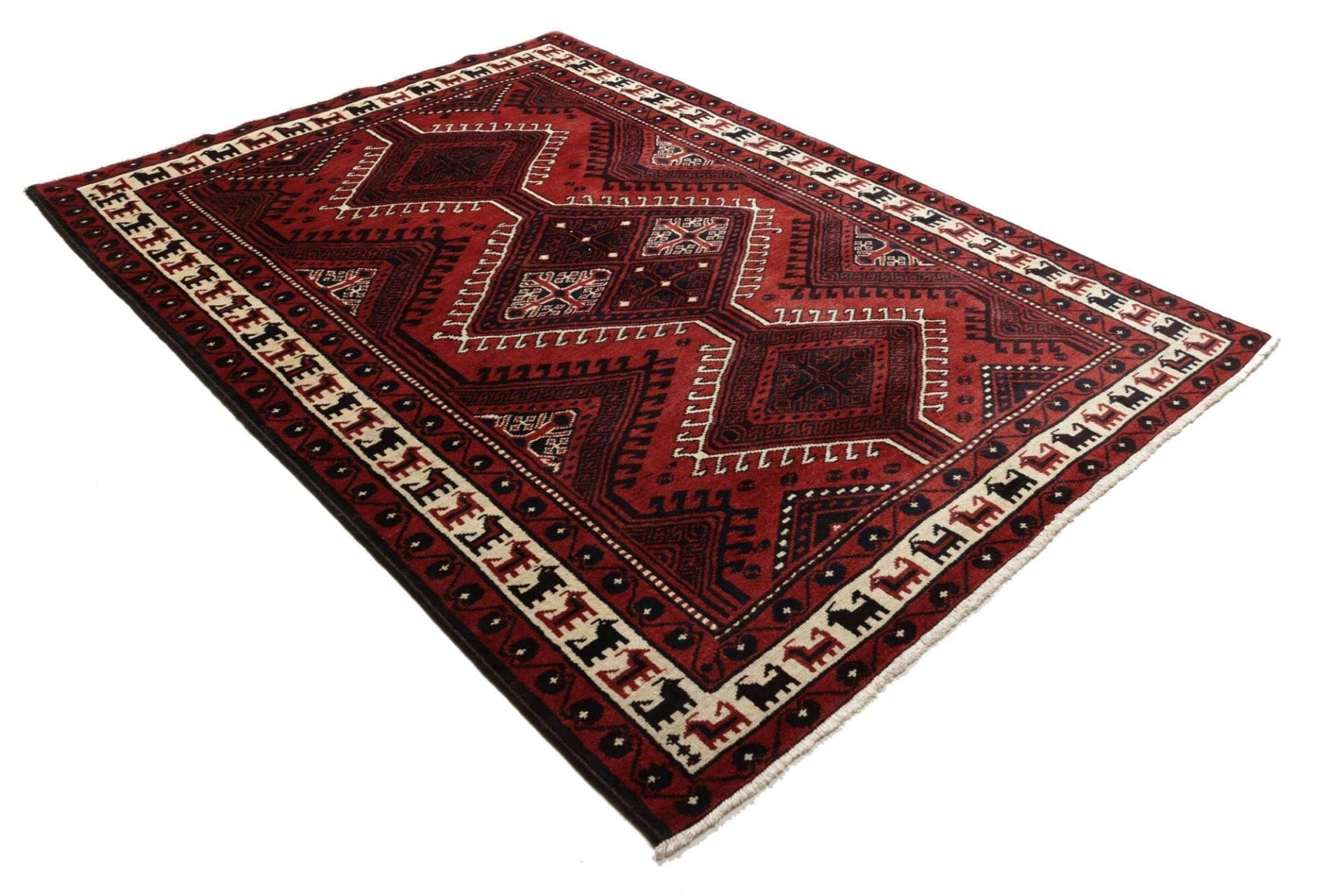 lori-orientteppich-183-x-260cm-geometrisches-muster-handgeknupft-2 Loribaft Perserteppich 183 × 260 cm aus Wolle, handgeknüpft