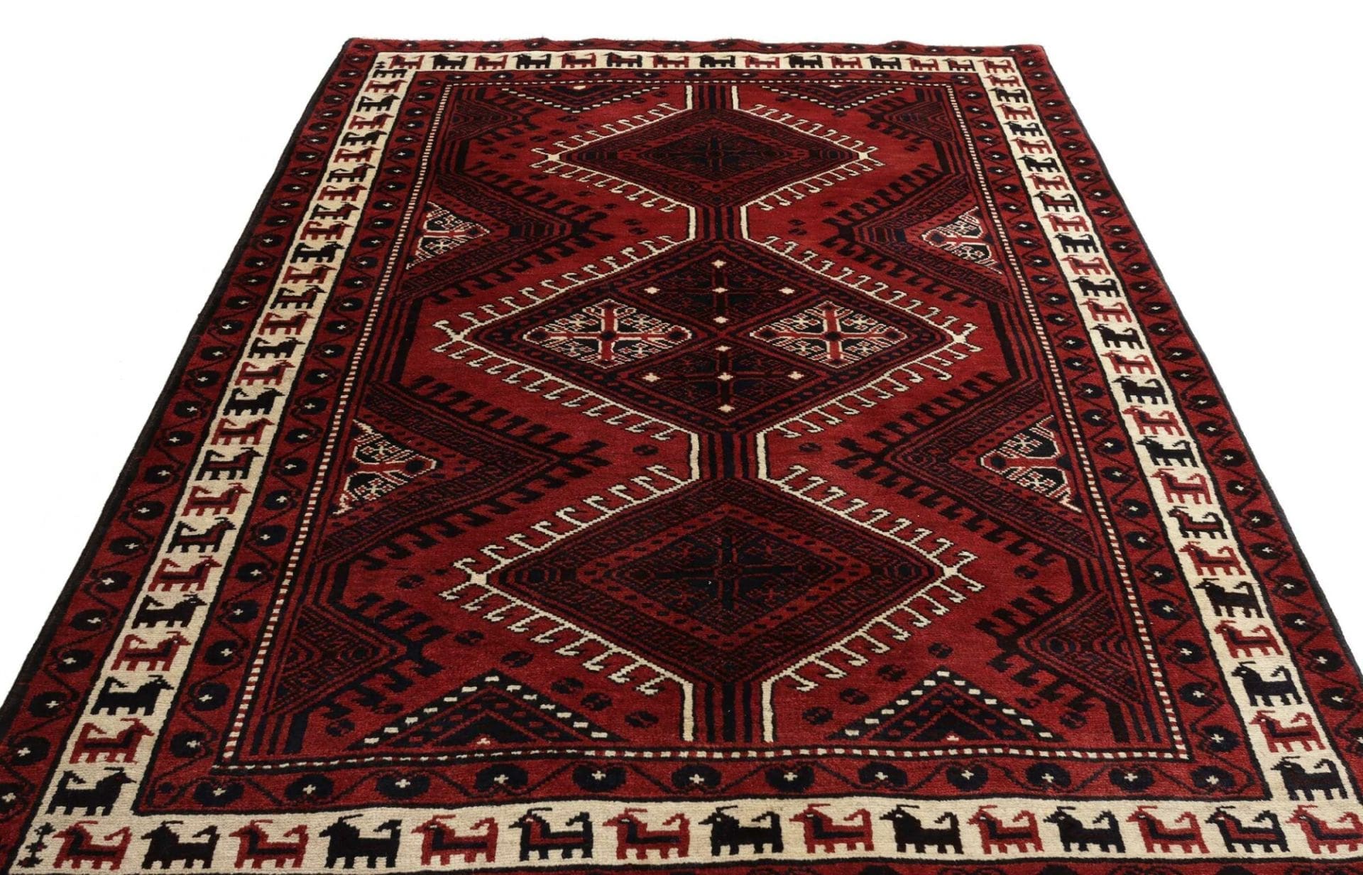 lori-orientteppich-183-x-260cm-geometrisches-muster-handgeknupft-3 Loribaft Perserteppich 183 × 260 cm aus Wolle, handgeknüpft