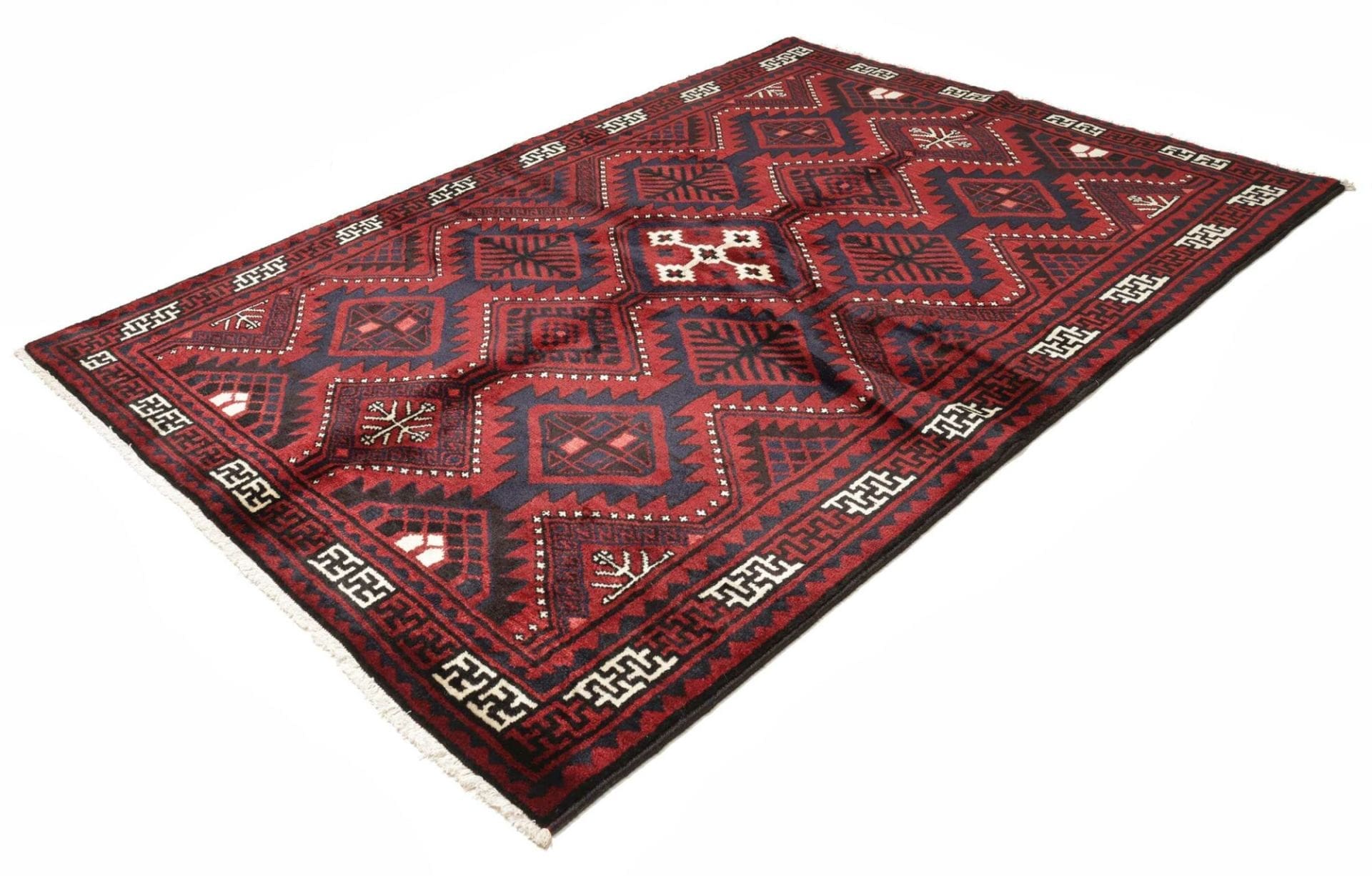 lori-orientteppich-189-x-260-cm-geometrisch-handgeknupft-1 Handgeknüpfter Loribaft Perserteppich 189 × 260 cm