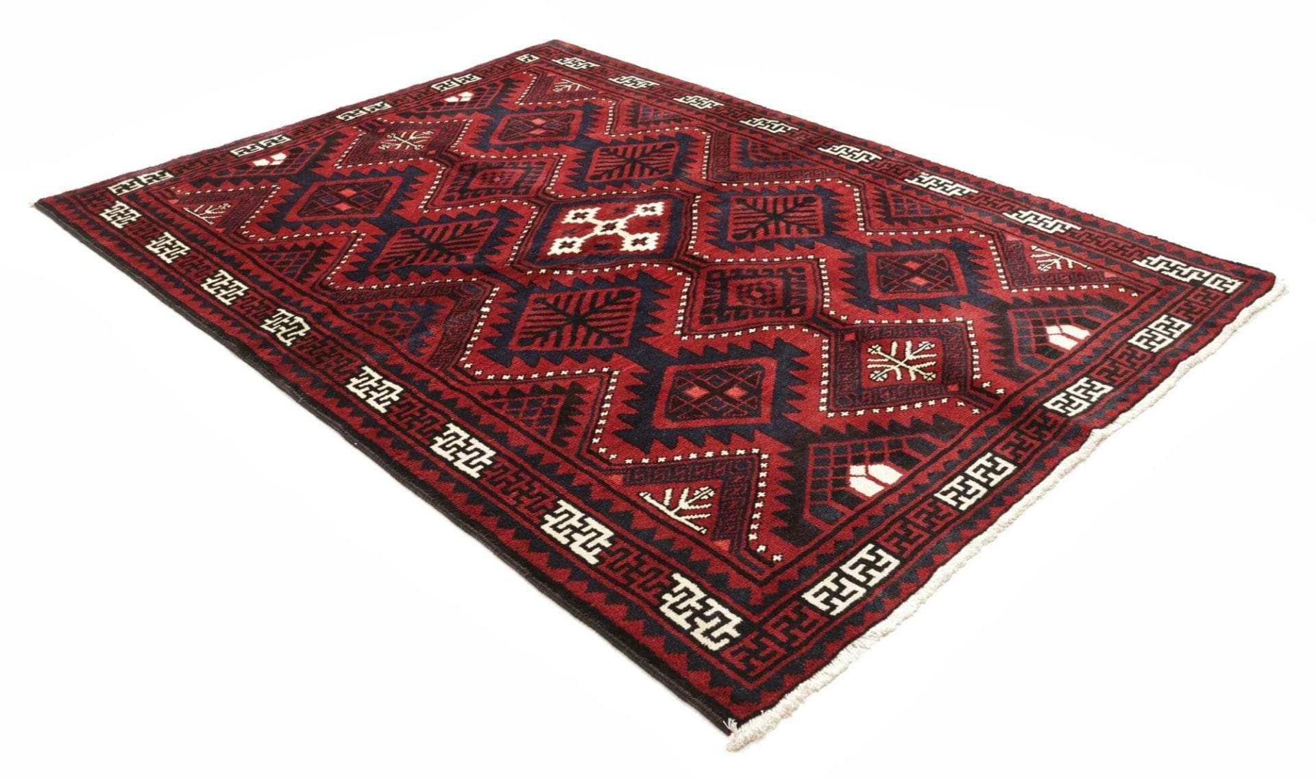 lori-orientteppich-189-x-260-cm-geometrisch-handgeknupft-2 Handgeknüpfter Loribaft Perserteppich 189 × 260 cm