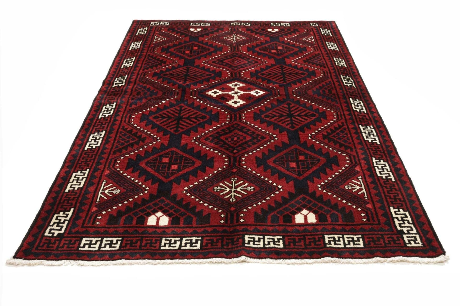 lori-orientteppich-189-x-260-cm-geometrisch-handgeknupft-3 Handgeknüpfter Loribaft Perserteppich 189 × 260 cm