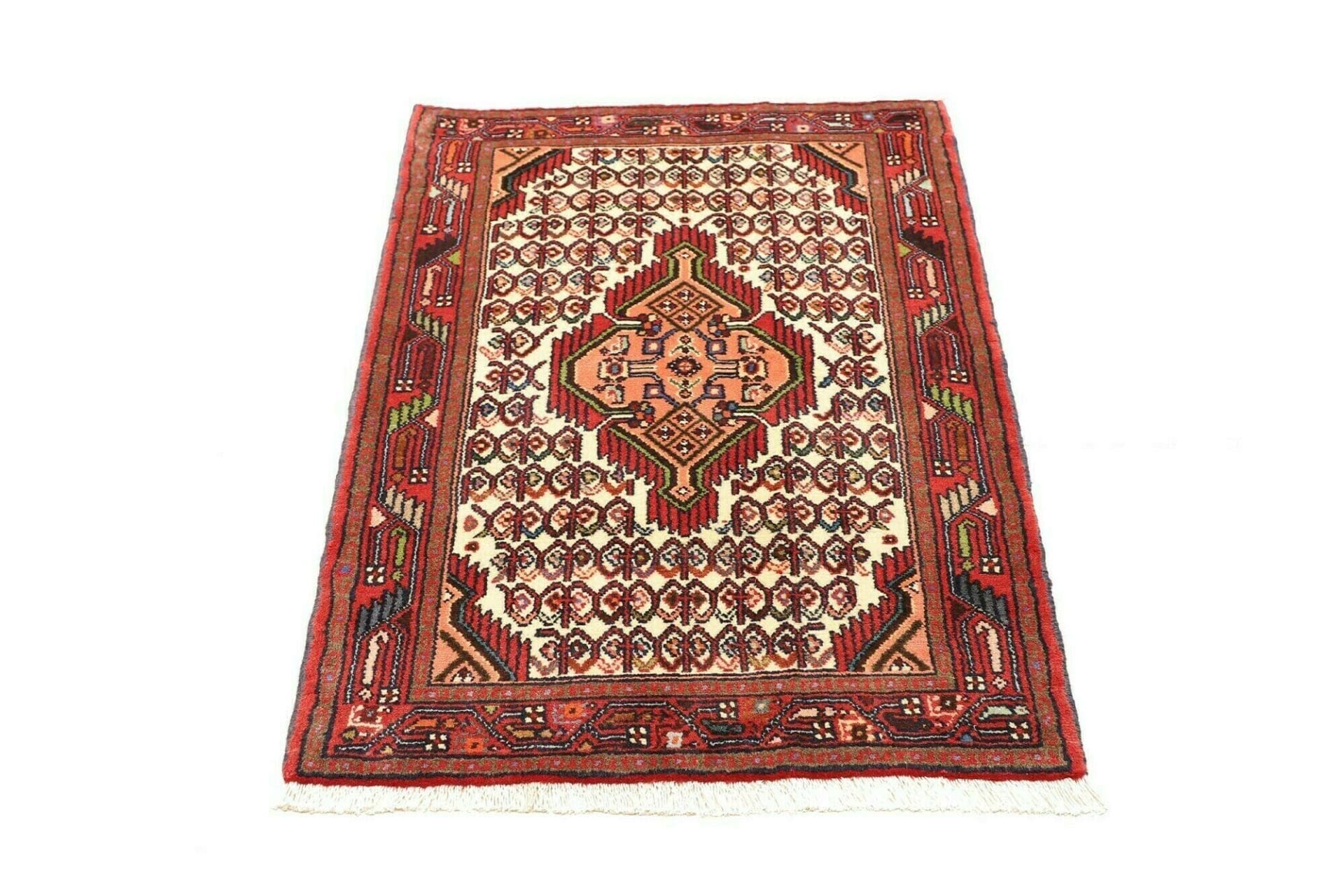 hamadan-teppich-83-x-126cm-handgeknupft-schurwolle-herati-muster-3 Handgeknüpfter Hamadan Herati Perserteppich, 83 × 126 cm, Wolle