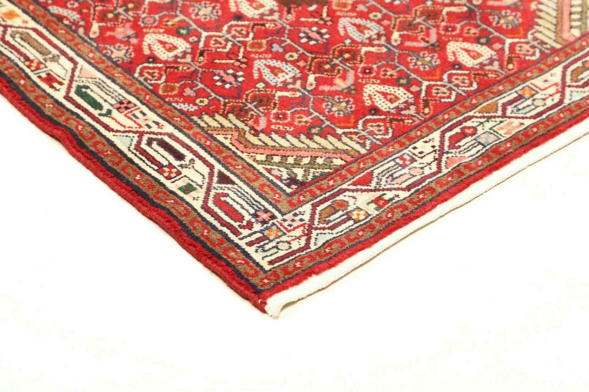 Handgeknüpfter Hamadan Herati Perserteppich, 83 × 129 cm, Wolle