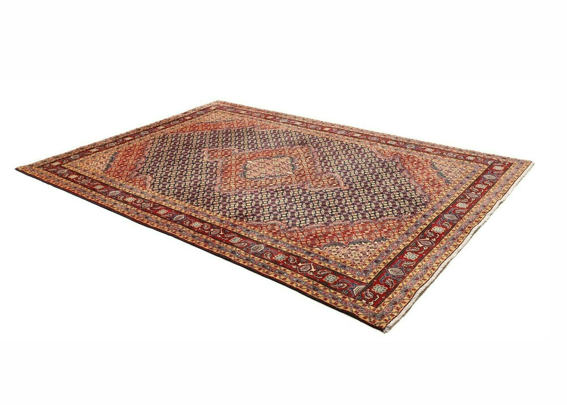 ardebil-teppich-198-x-275cm-handgeknupft-schurwolle-orientalisch-2 Handgeknüpfter Ardebil Perserteppich 198 × 275 cm